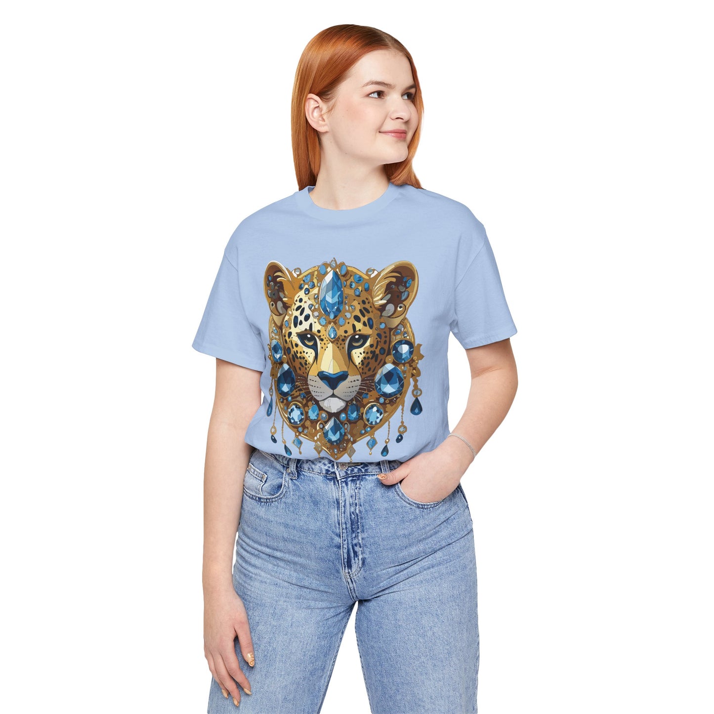 Animal Shirt, Shirt with Animal, Tee Shirt with Gold Animal Medal, Shirt with Antique Animal Medallion