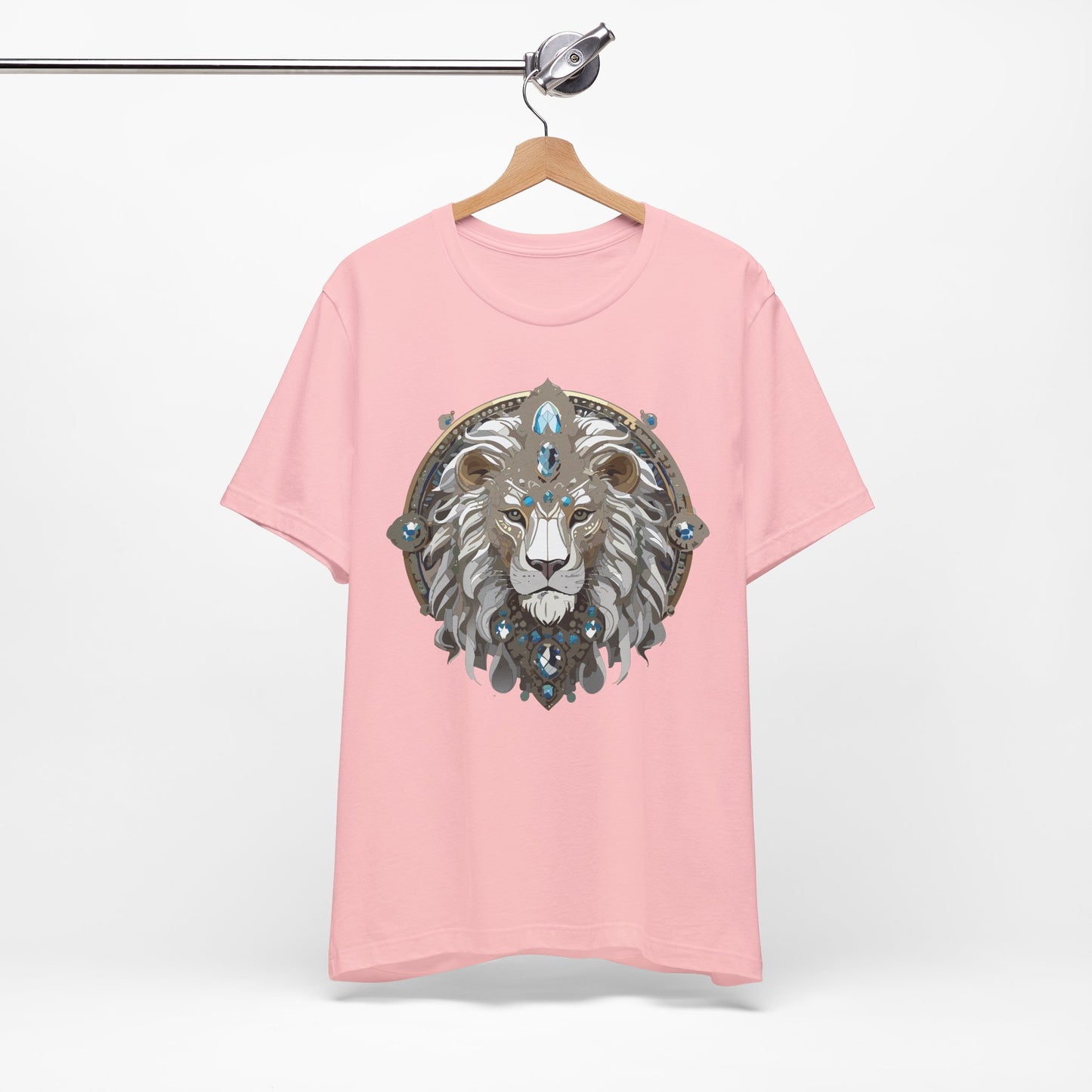 Animal Shirt, Shirt with Animal, Tee Shirt with Gold Animal Medal, Shirt with Antique Animal Medallion