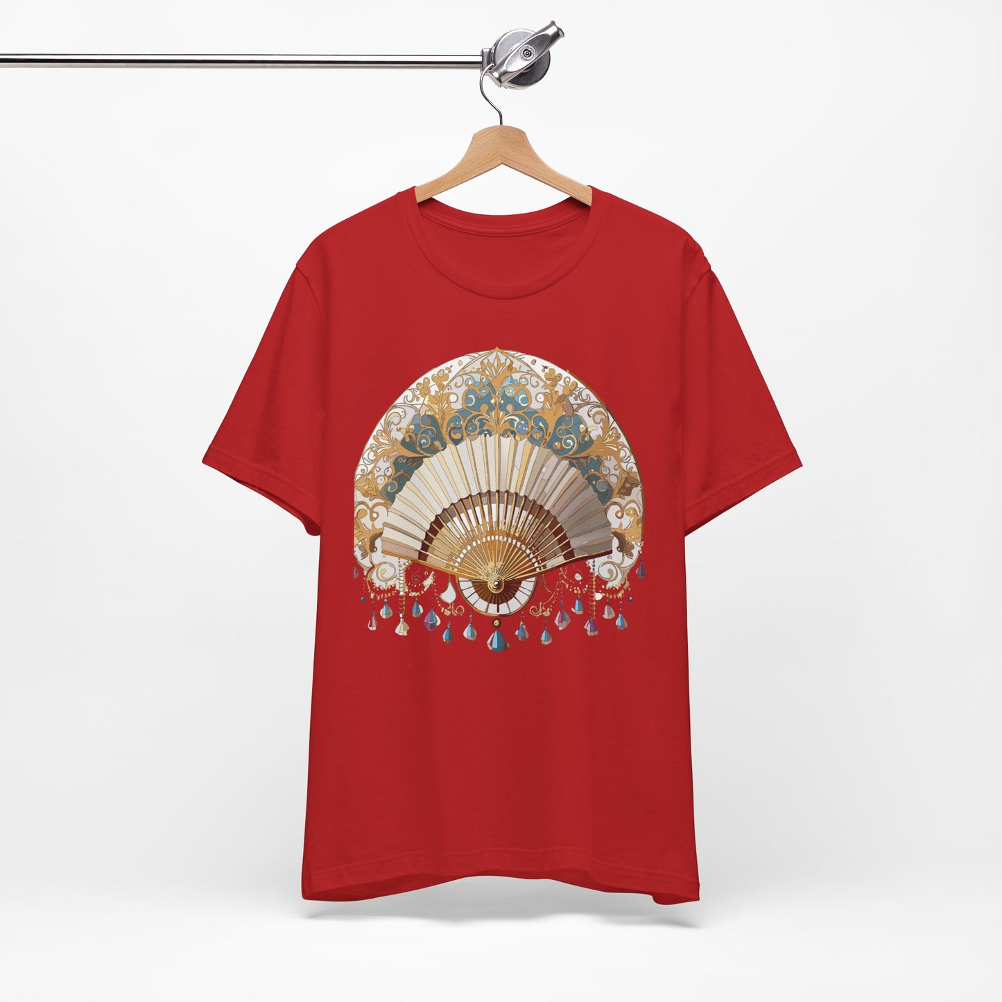 Fan shirt, Shirt with Fan, Tee Shirt with Gold Blower