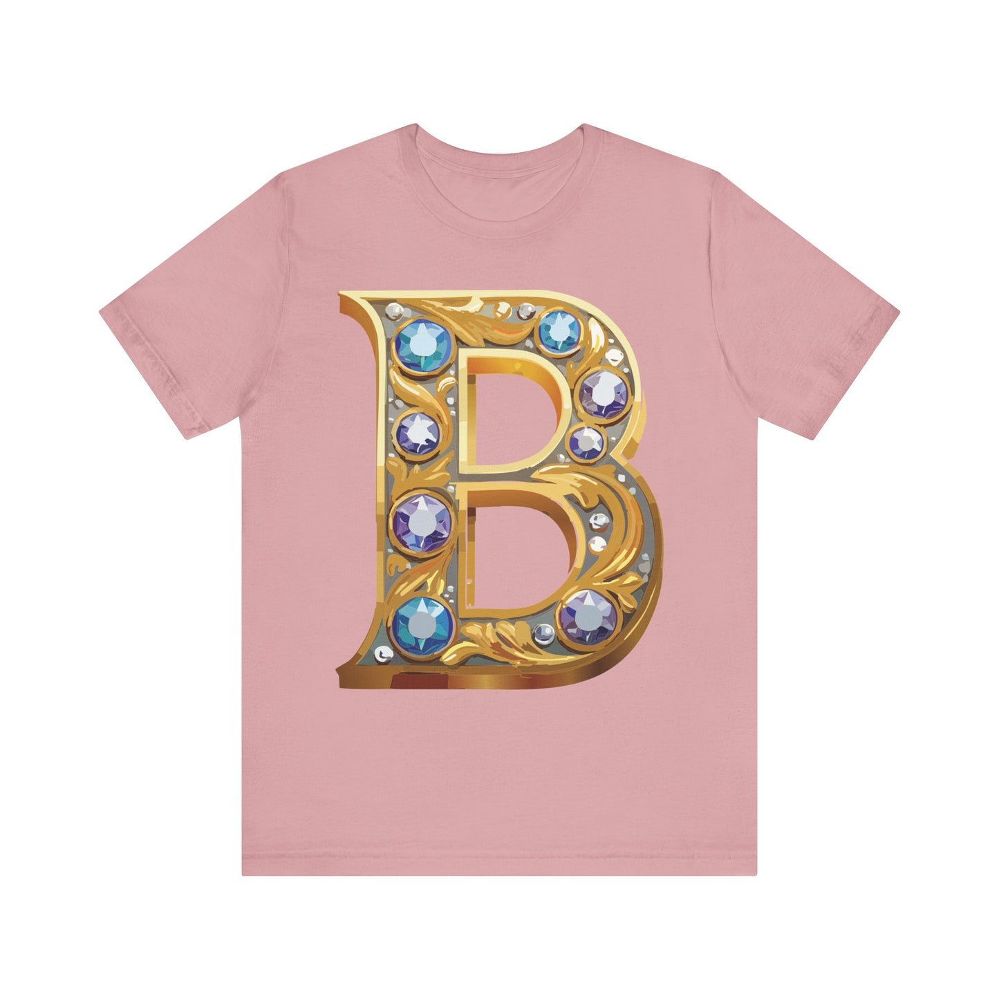 Letter Shirt, Shirt with Letters, Tee Shirt with Gold Letter, Shirt with Antique Letters