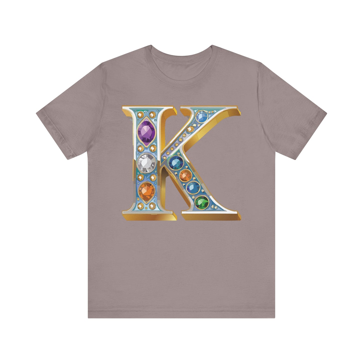 Letter Shirt, Shirt with Letters, Tee Shirt with Gold Letter, Shirt with Antique Letters