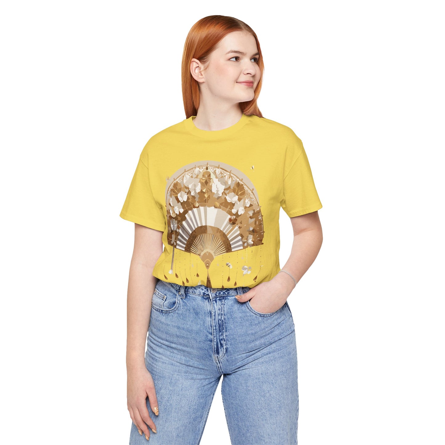 Fan shirt, Shirt with Fan, Tee Shirt with Gold Blower