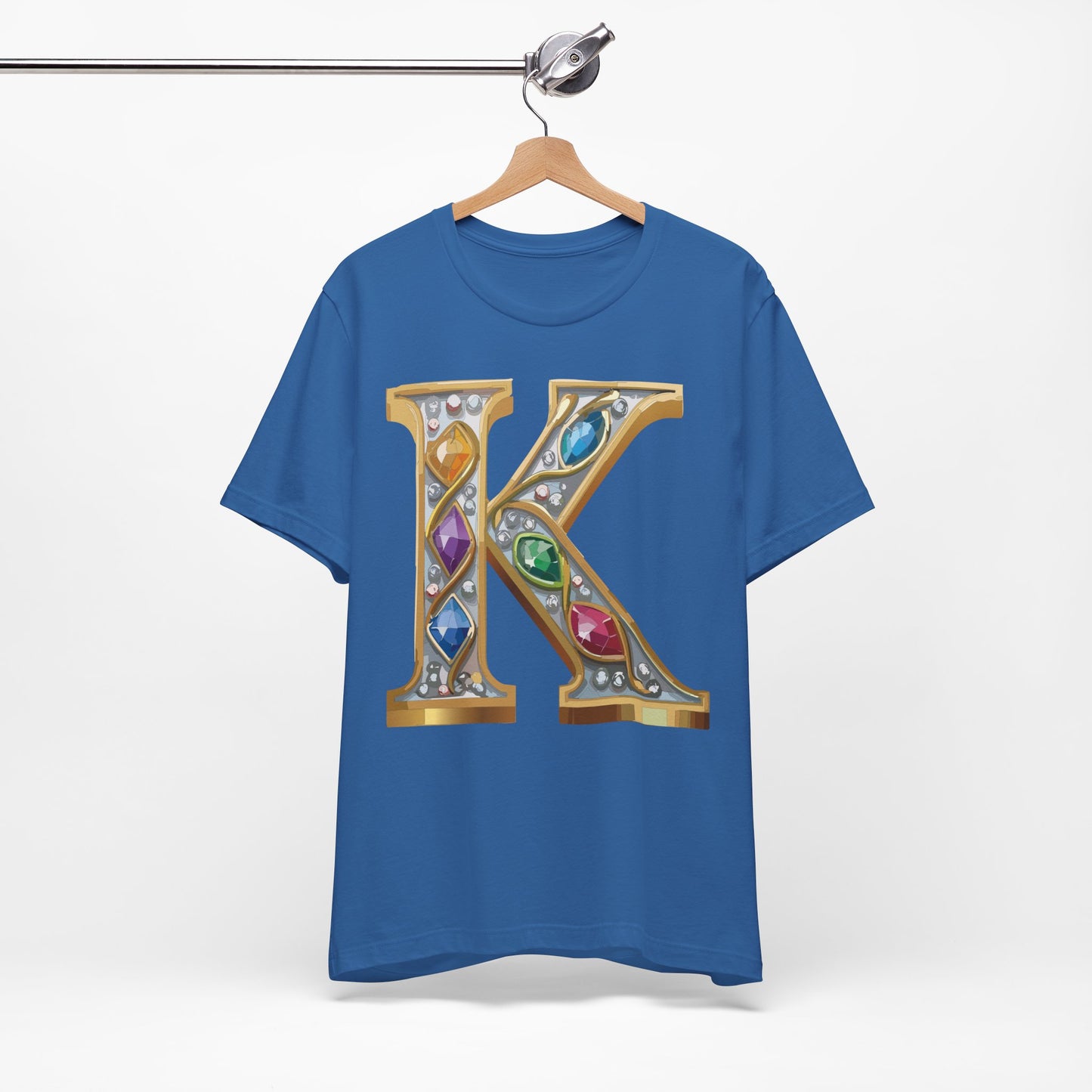 Letter Shirt, Shirt with Letters, Tee Shirt with Gold Letter, Shirt with Antique Letters