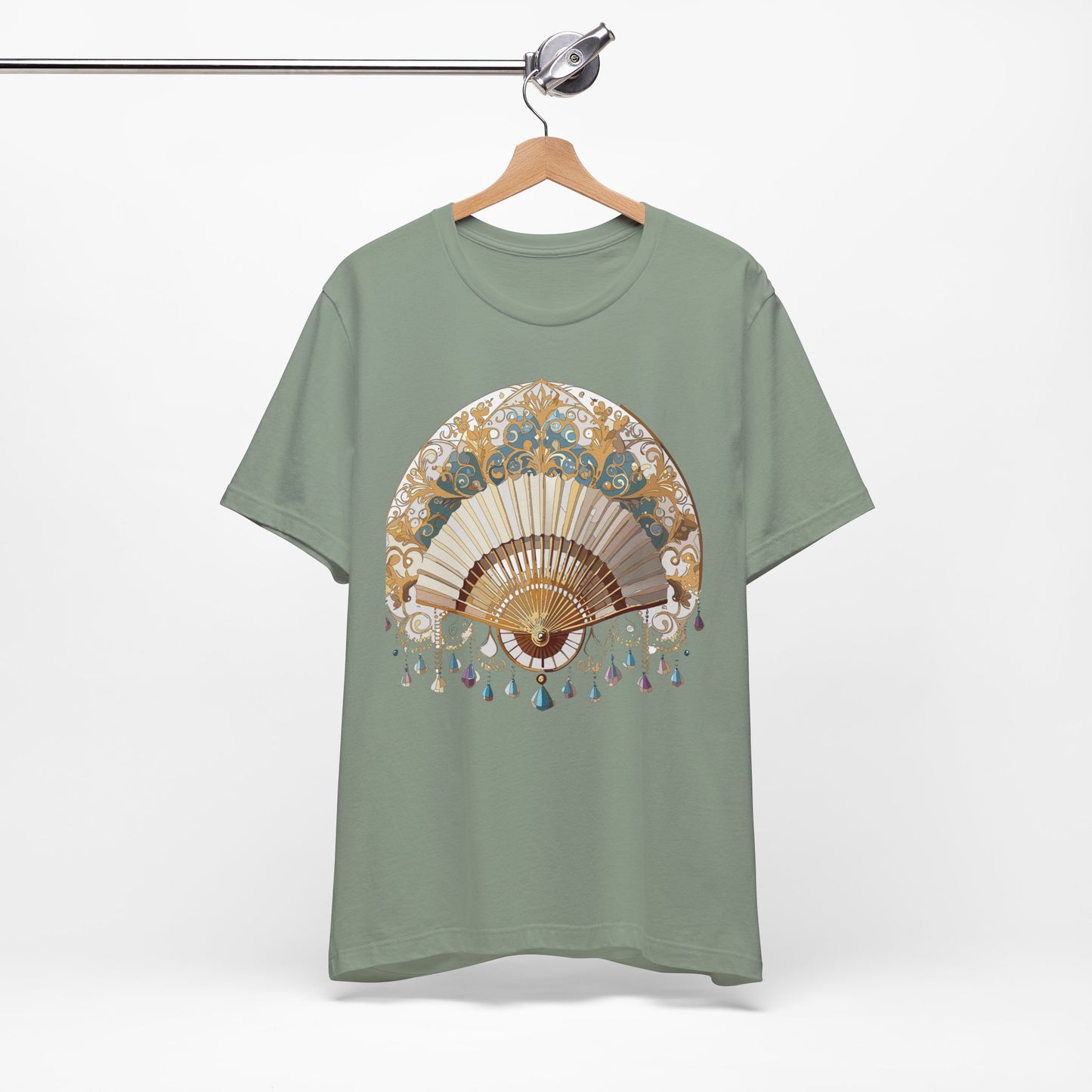 Fan shirt, Shirt with Fan, Tee Shirt with Gold Blower