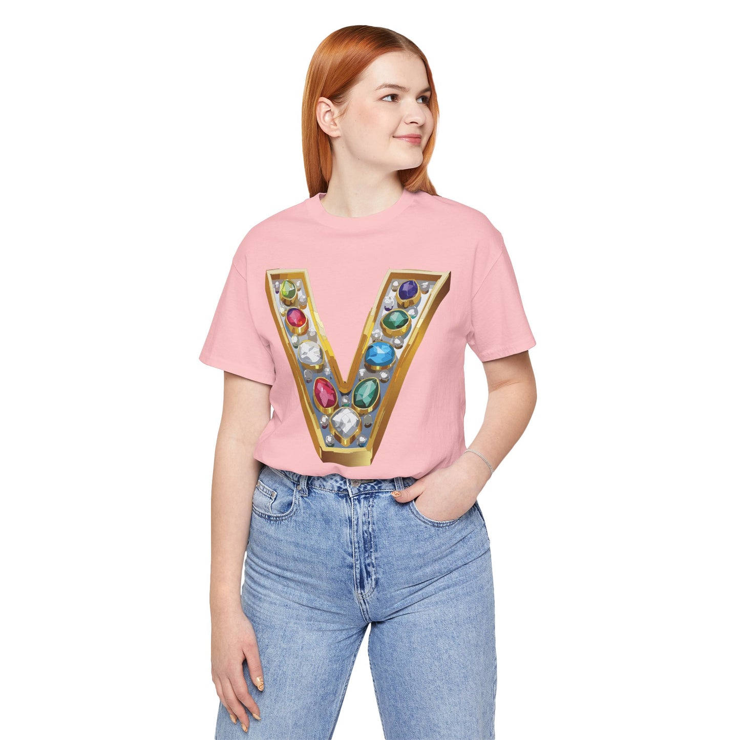 Letter Shirt, Shirt with Letters, Tee Shirt with Gold Letter, Shirt with Antique Letters