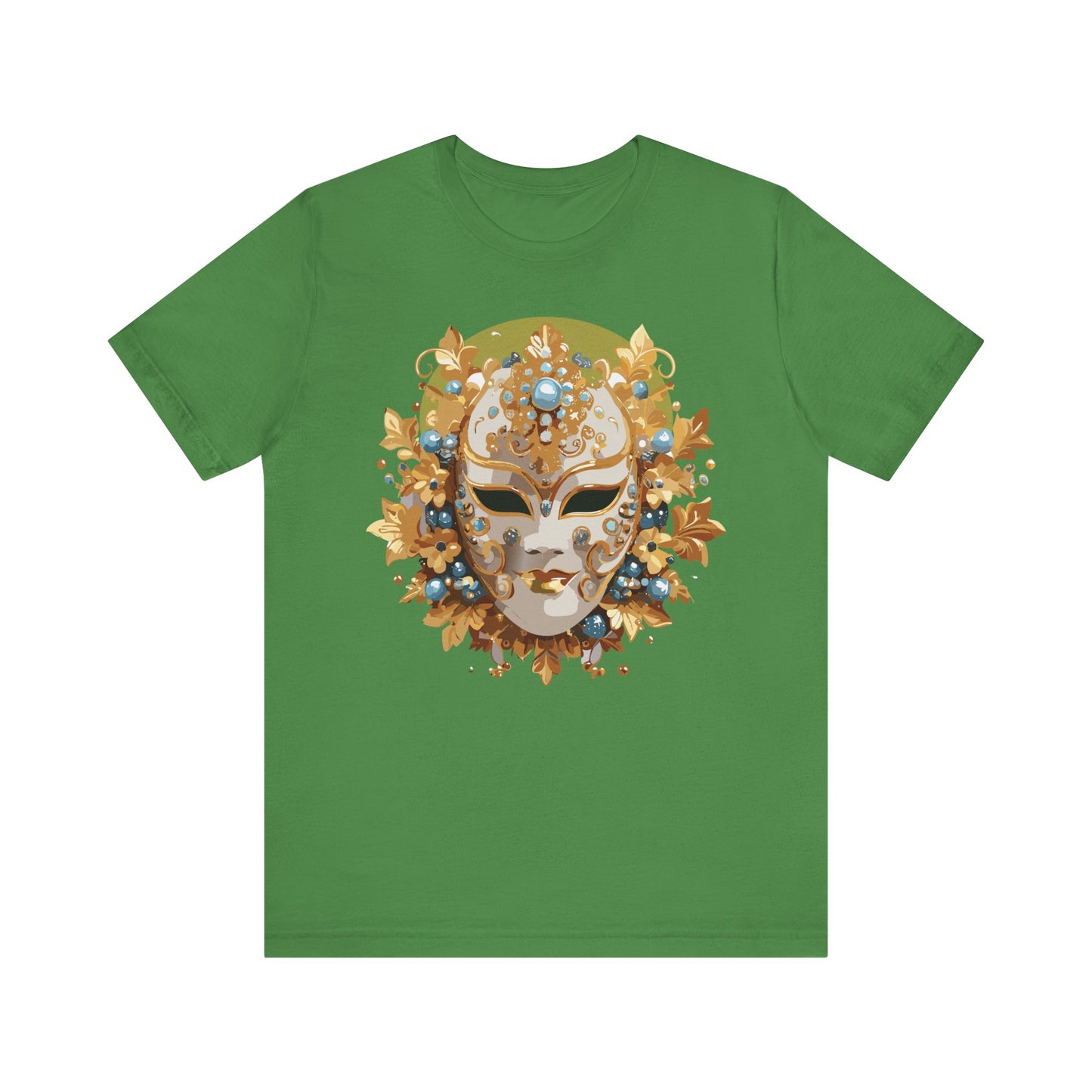 Mask Shirt, Shirt with Mask, Tee Shirt with Gold Face