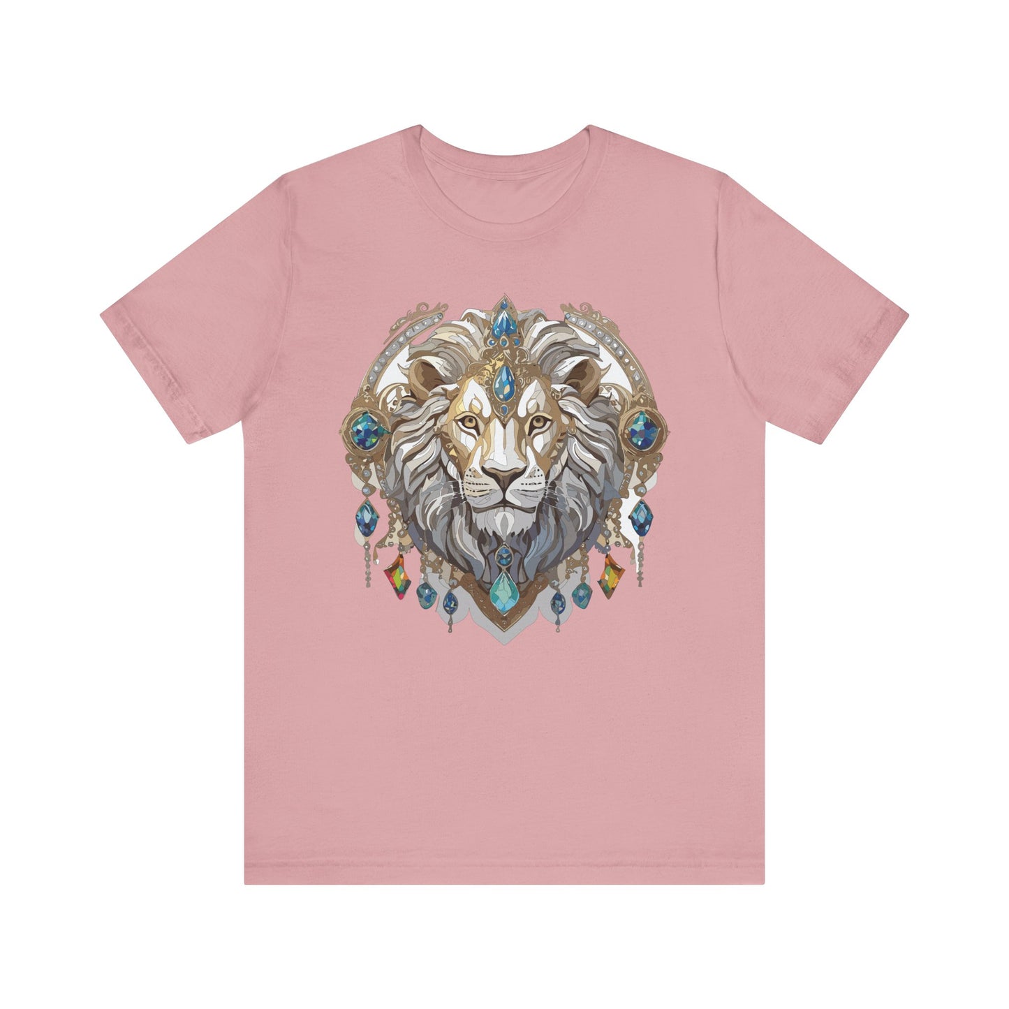 Animal Shirt, Shirt with Animal, Tee Shirt with Gold Animal Medal, Shirt with Antique Animal Medallion