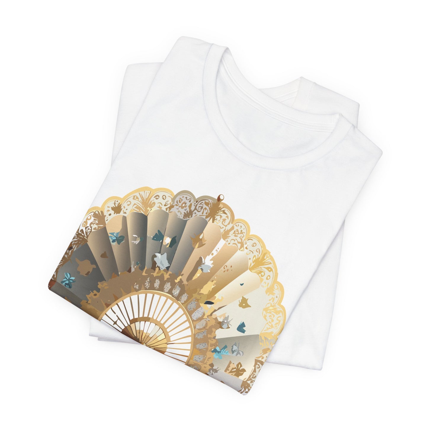 Fan shirt, Shirt with Fan, Tee Shirt with Gold Blower