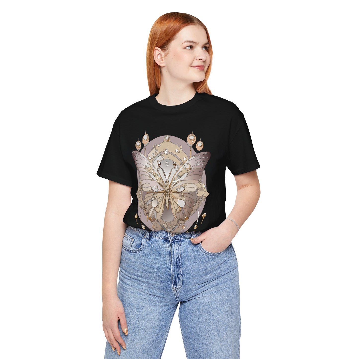 Butterfly Shirt, Shirt with Butterfly, Tee Shirt with Antique Butterfly