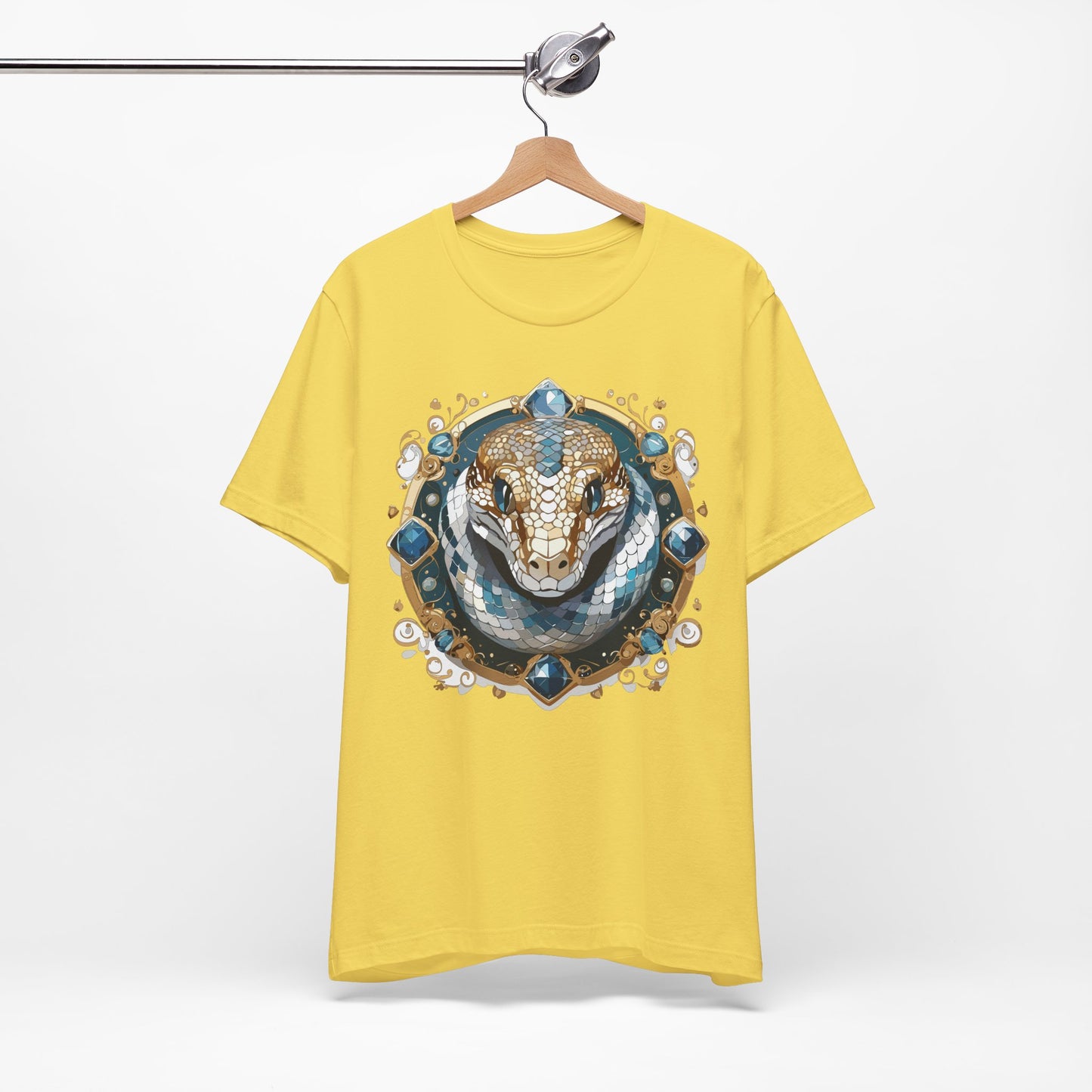 Animal Shirt, Shirt with Animal, Tee Shirt with Gold Animal Medal, Shirt with Antique Animal Medallion