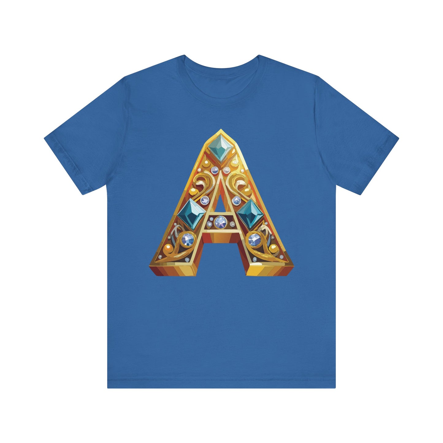 Letter Shirt, Shirt with Letters, Tee Shirt with Gold Letter, Shirt with Antique Letters
