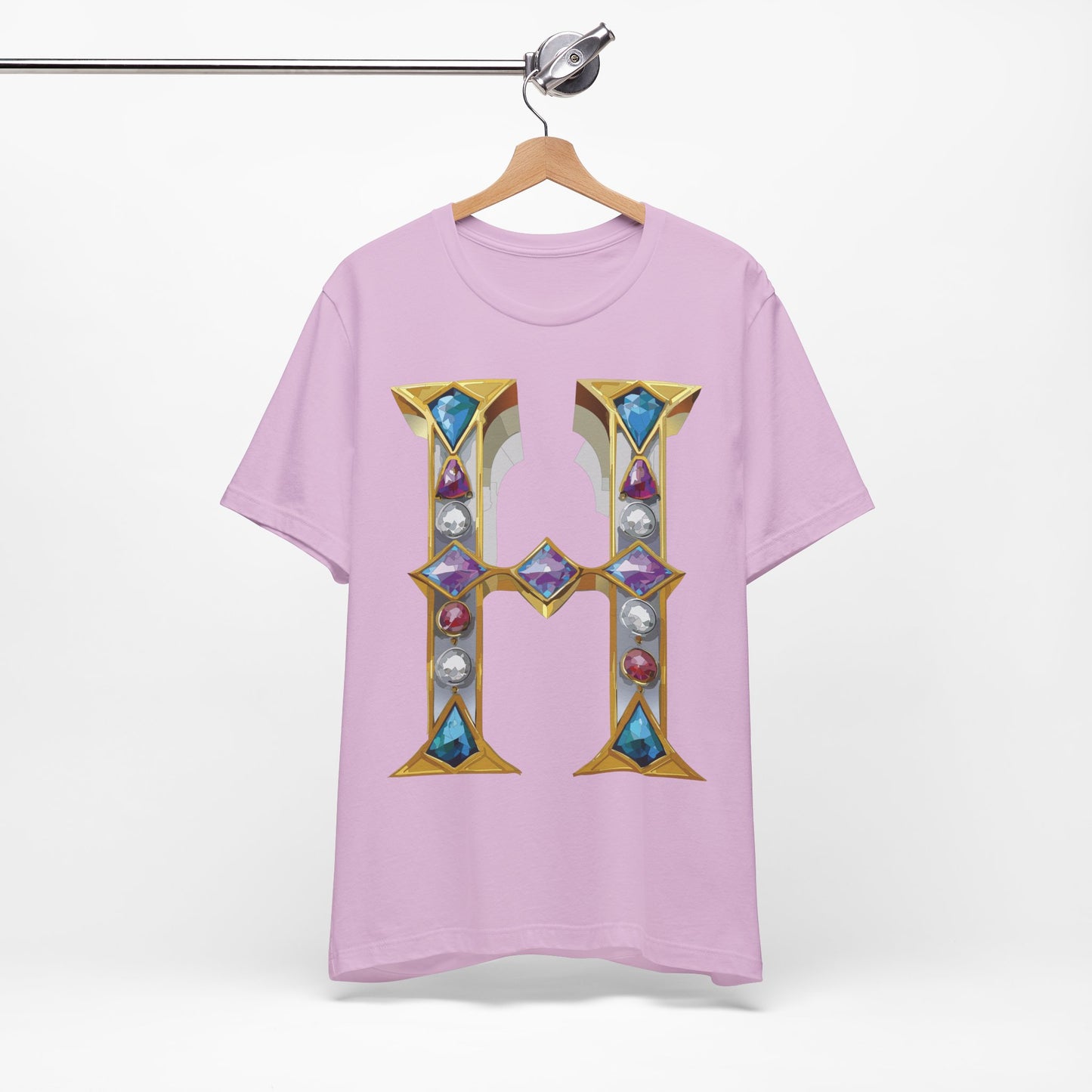 Letter Shirt, Shirt with Letters, Tee Shirt with Gold Letter, Shirt with Antique Letters