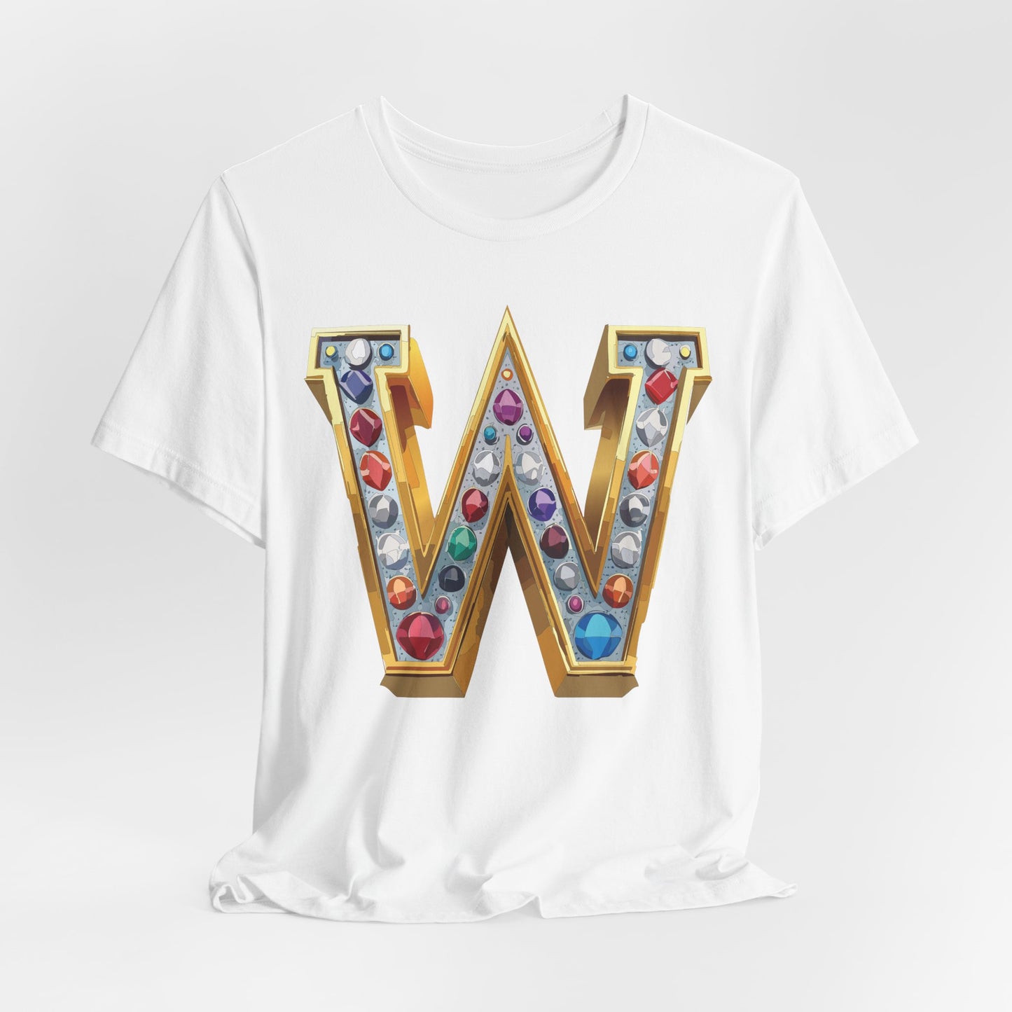 Letter Shirt, Shirt with Letters, Tee Shirt with Gold Letter, Shirt with Antique Letters