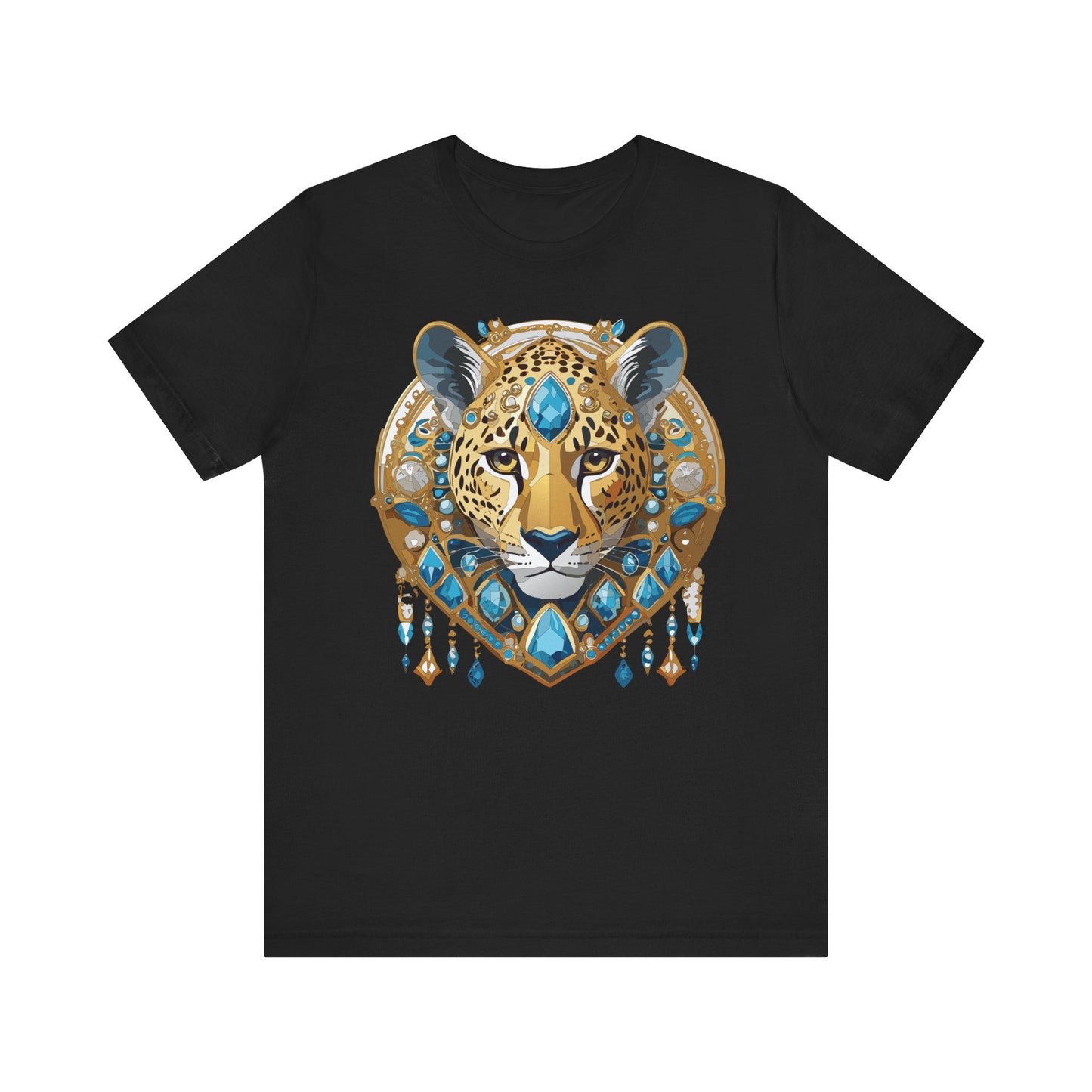 Animal Shirt, Shirt with Animal, Tee Shirt with Gold Animal Medal, Shirt with Antique Animal Medallion