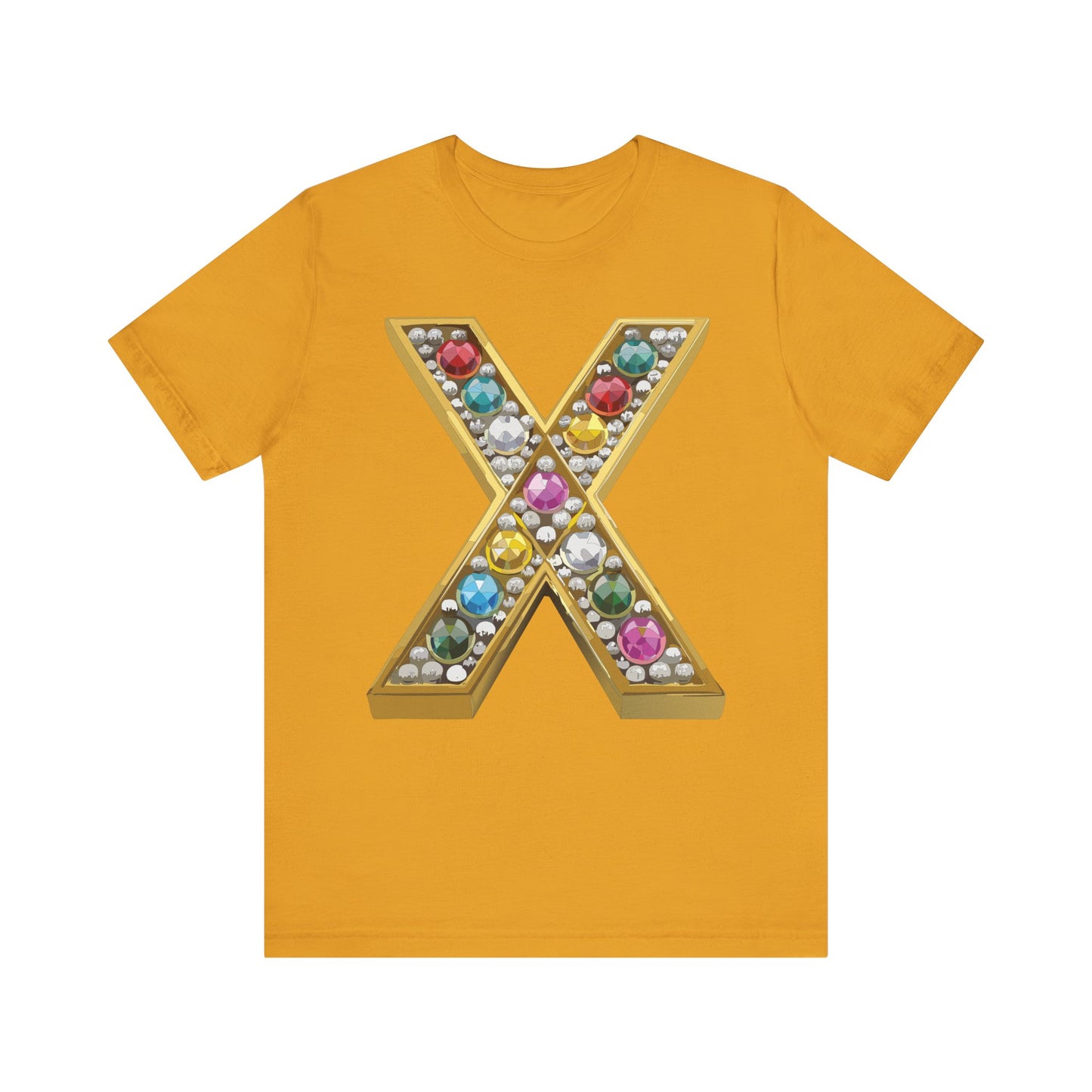 Letter Shirt, Shirt with Letters, Tee Shirt with Gold Letter, Shirt with Antique Letters