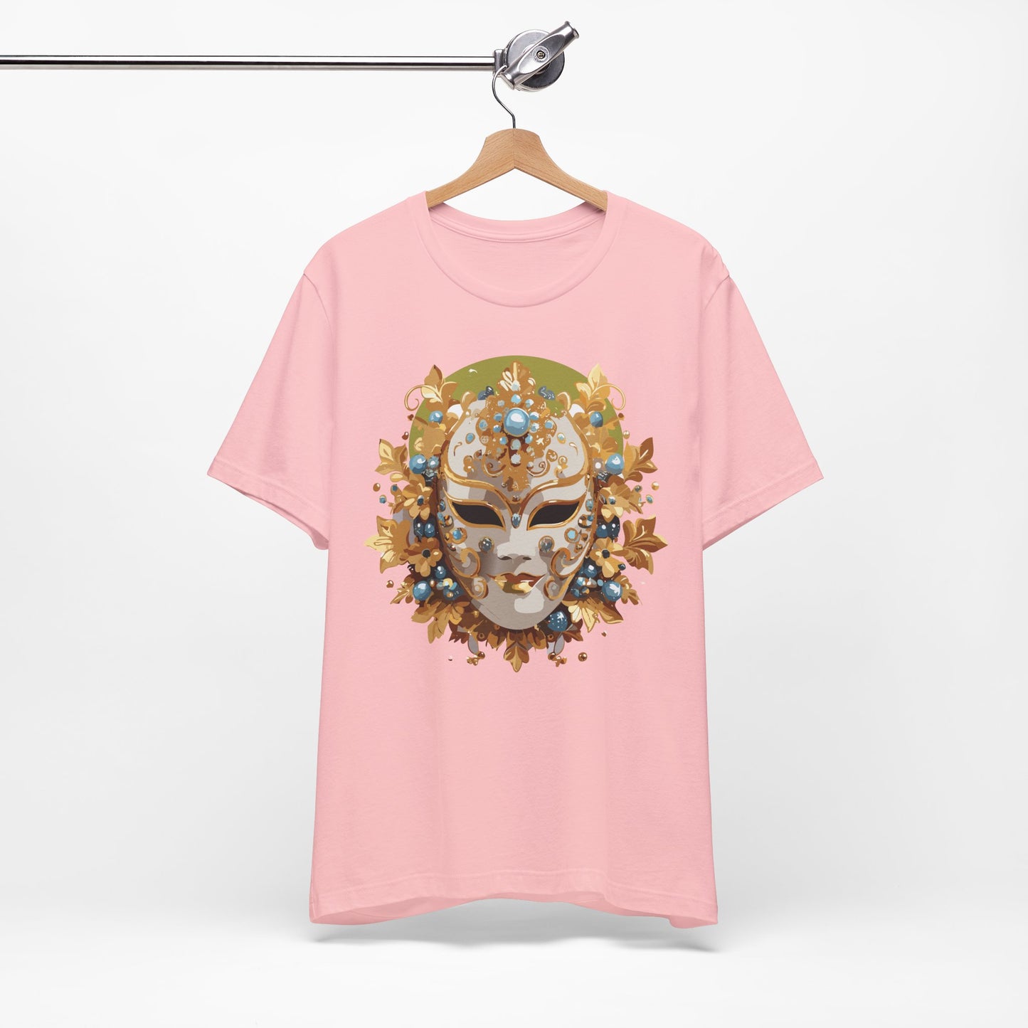 Mask Shirt, Shirt with Mask, Tee Shirt with Gold Face