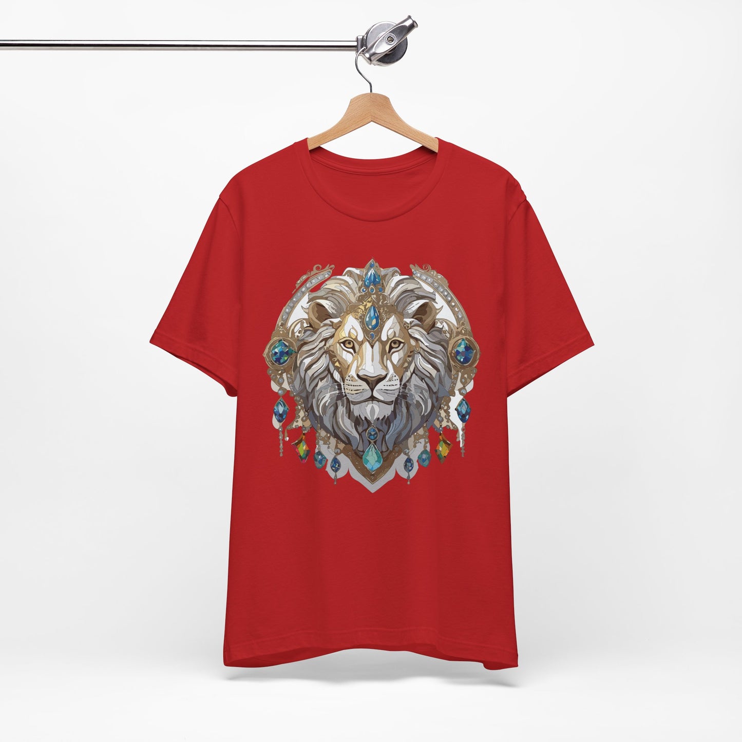 Animal Shirt, Shirt with Animal, Tee Shirt with Gold Animal Medal, Shirt with Antique Animal Medallion