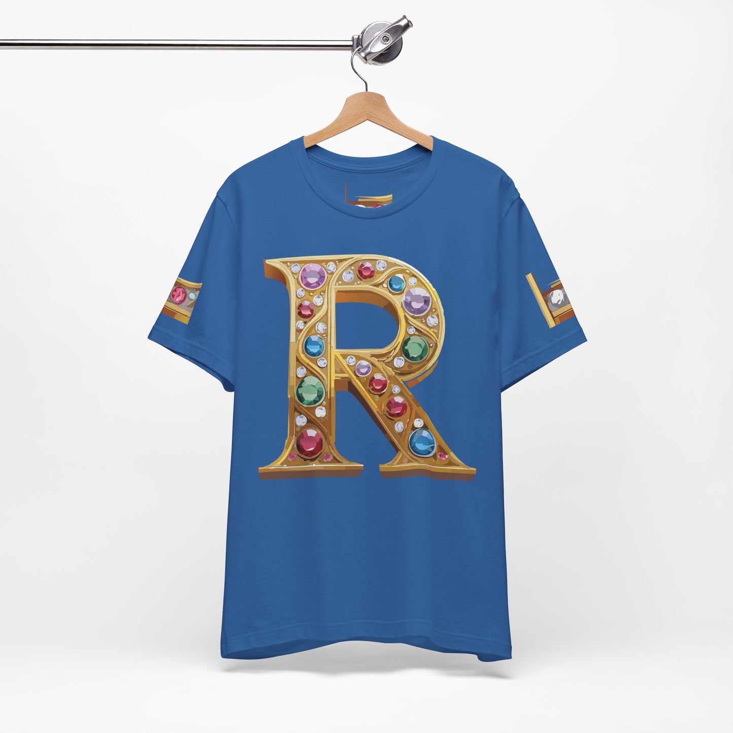 Letter Shirt, Shirt with Letters, Tee Shirt with Gold Letter, Shirt with Antique Letters