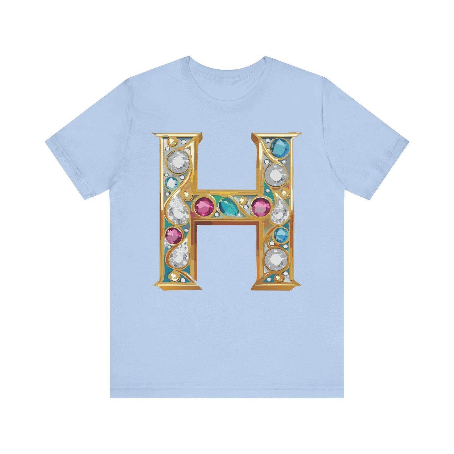 Letter Shirt, Shirt with Letters, Tee Shirt with Gold Letter, Shirt with Antique Letters