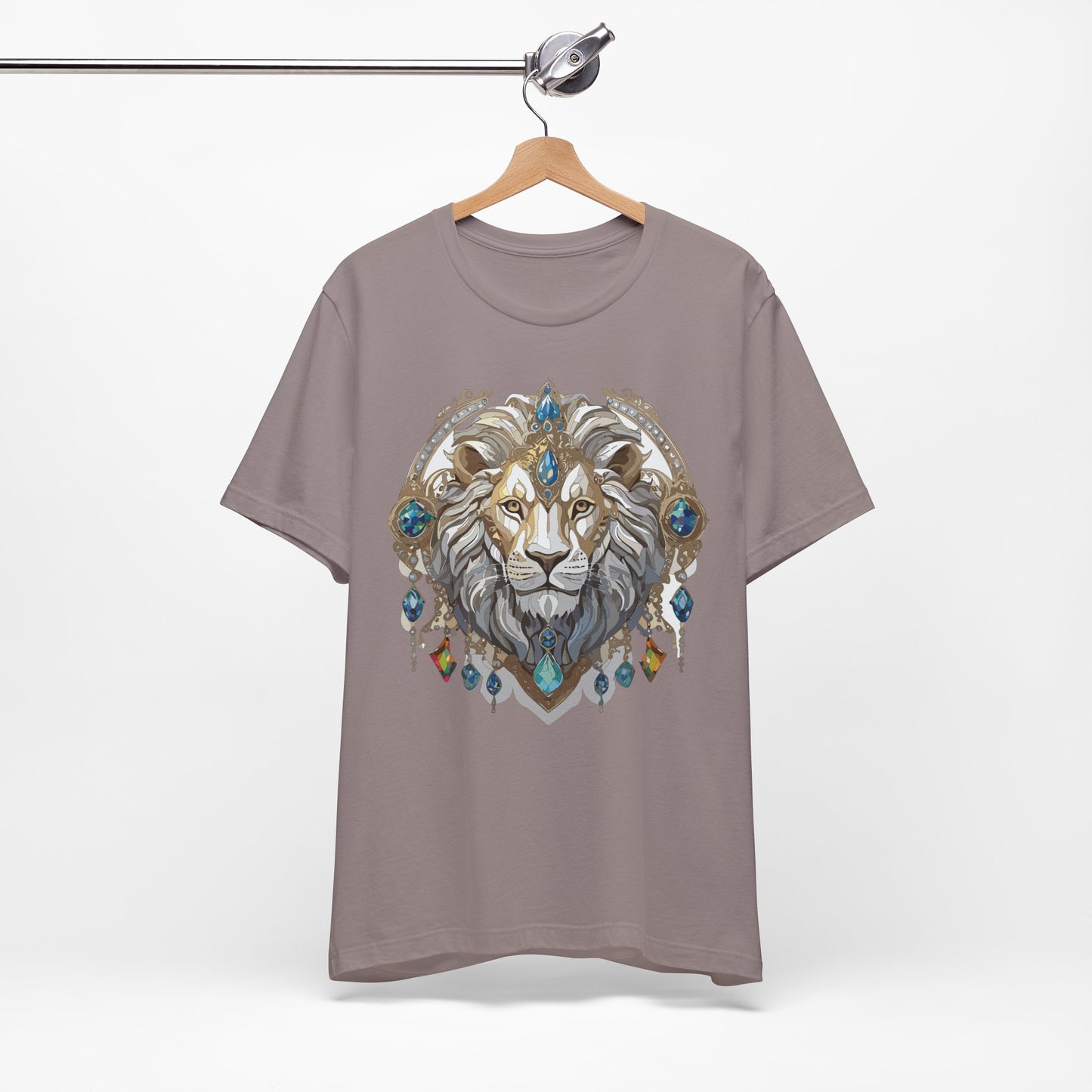 Animal Shirt, Shirt with Animal, Tee Shirt with Gold Animal Medal, Shirt with Antique Animal Medallion
