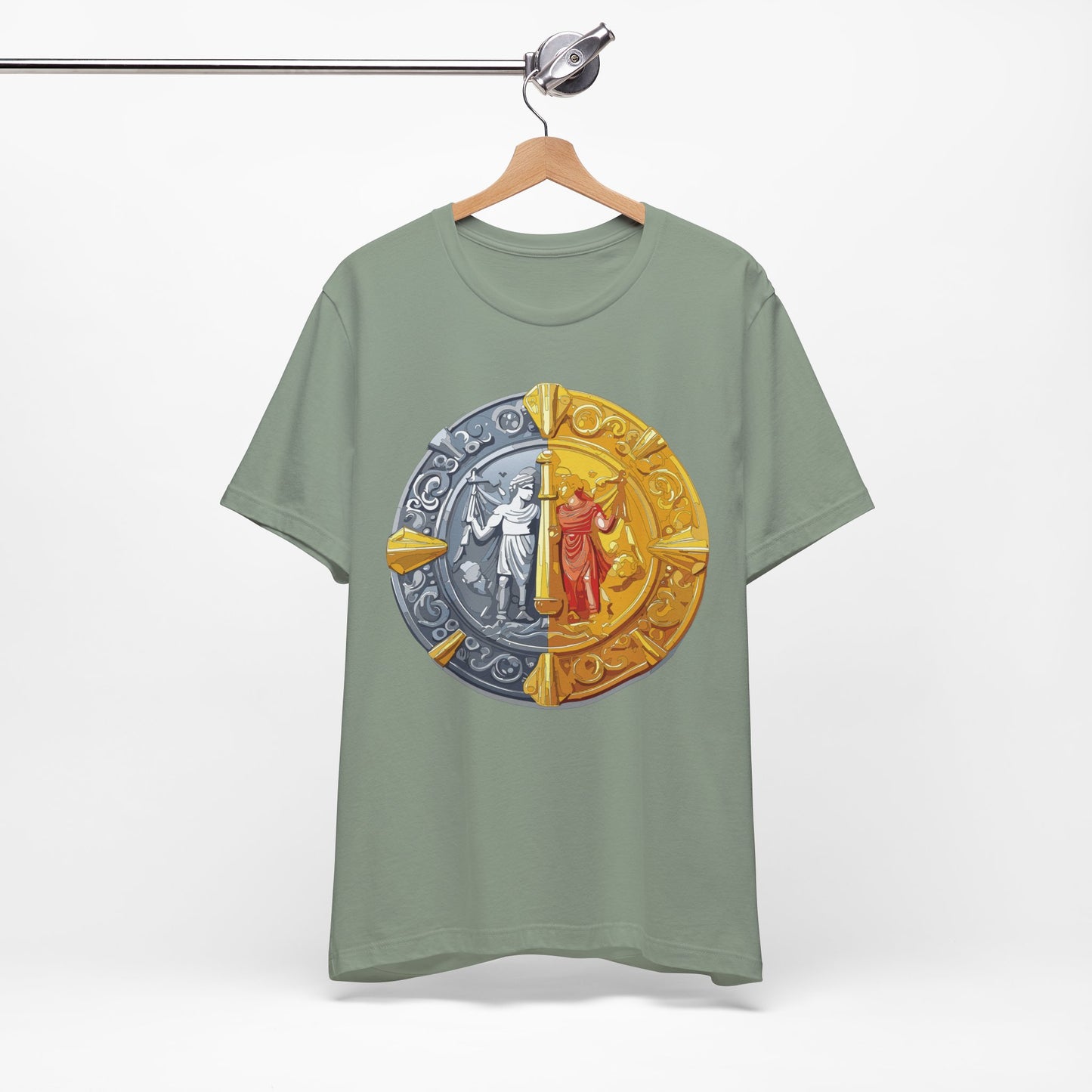 Coin Shirt, Shirt with Coin, Tee Shirt with Gold Coin, Shirt with Antique Coin