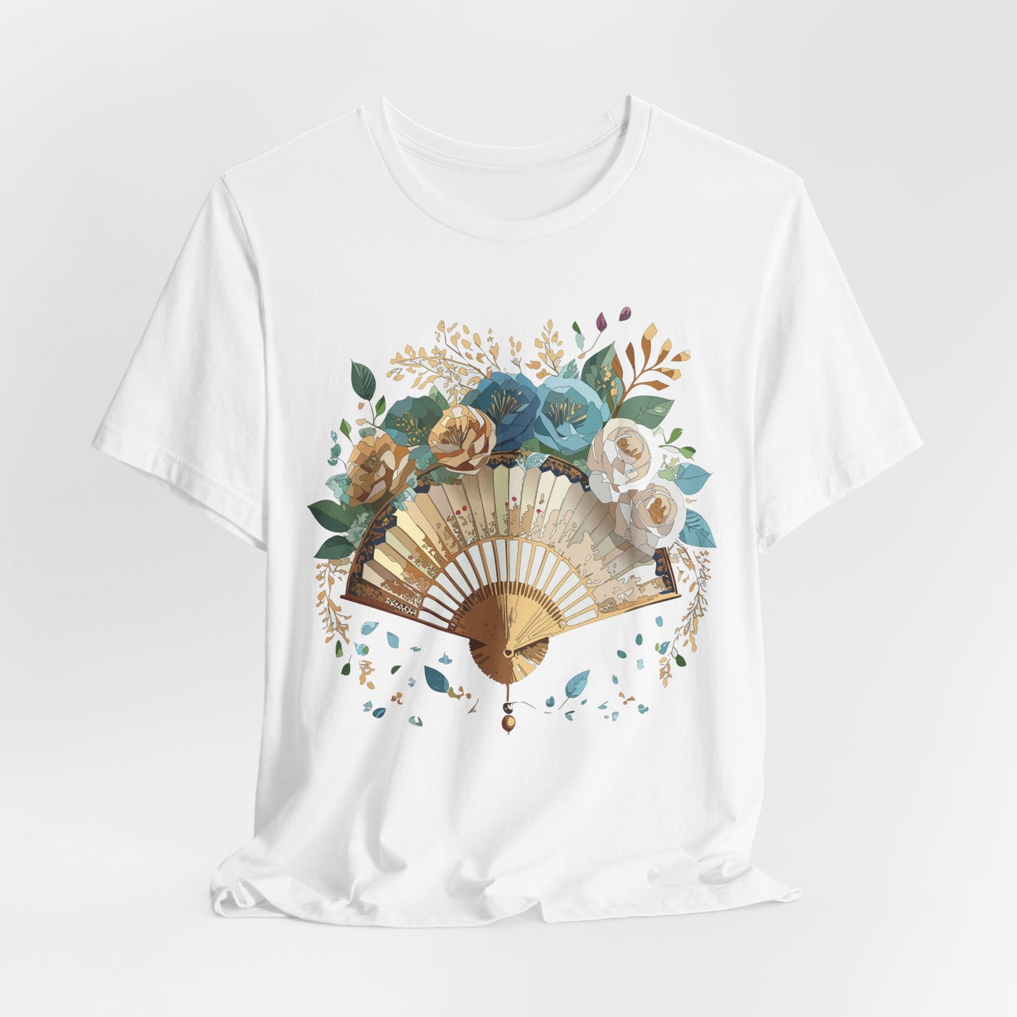 Fan shirt, Shirt with Fan, Tee Shirt with Gold Blower