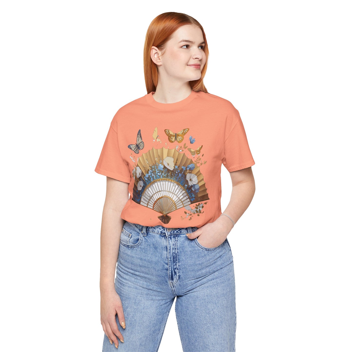 Fan shirt, Shirt with Fan, Tee Shirt with Gold Blower