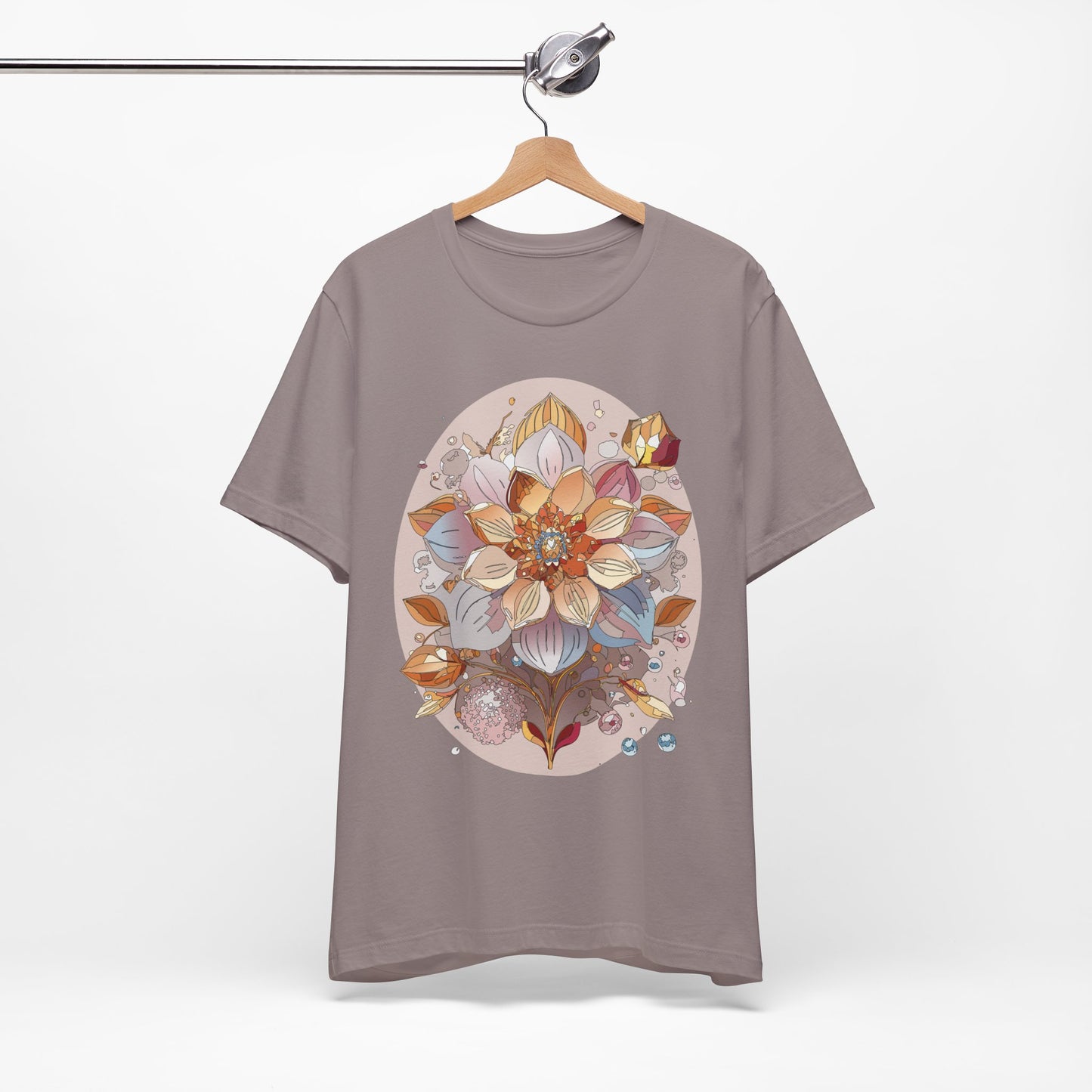 Floral Shirt, Flower Shirt, Tee Shirt with Antique Flower