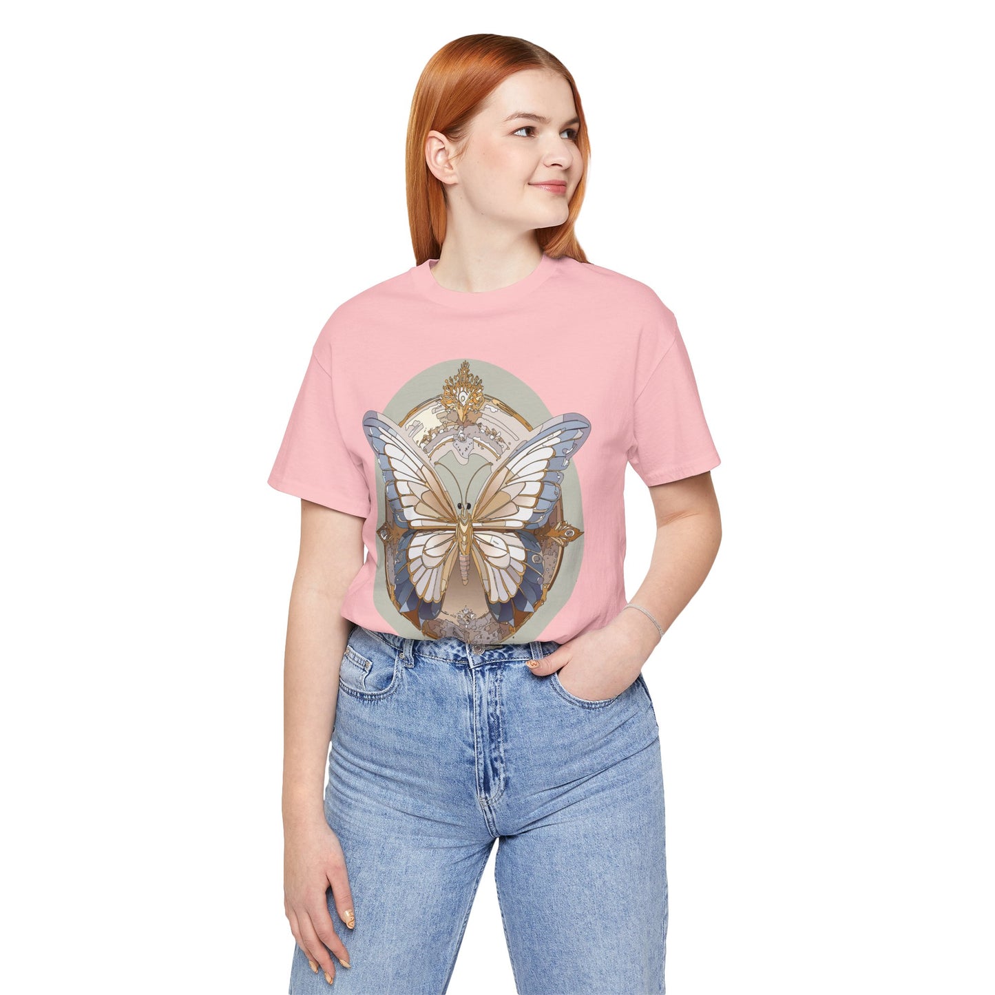 Butterfly Shirt, Shirt with Butterfly, Tee Shirt with Antique Butterfly