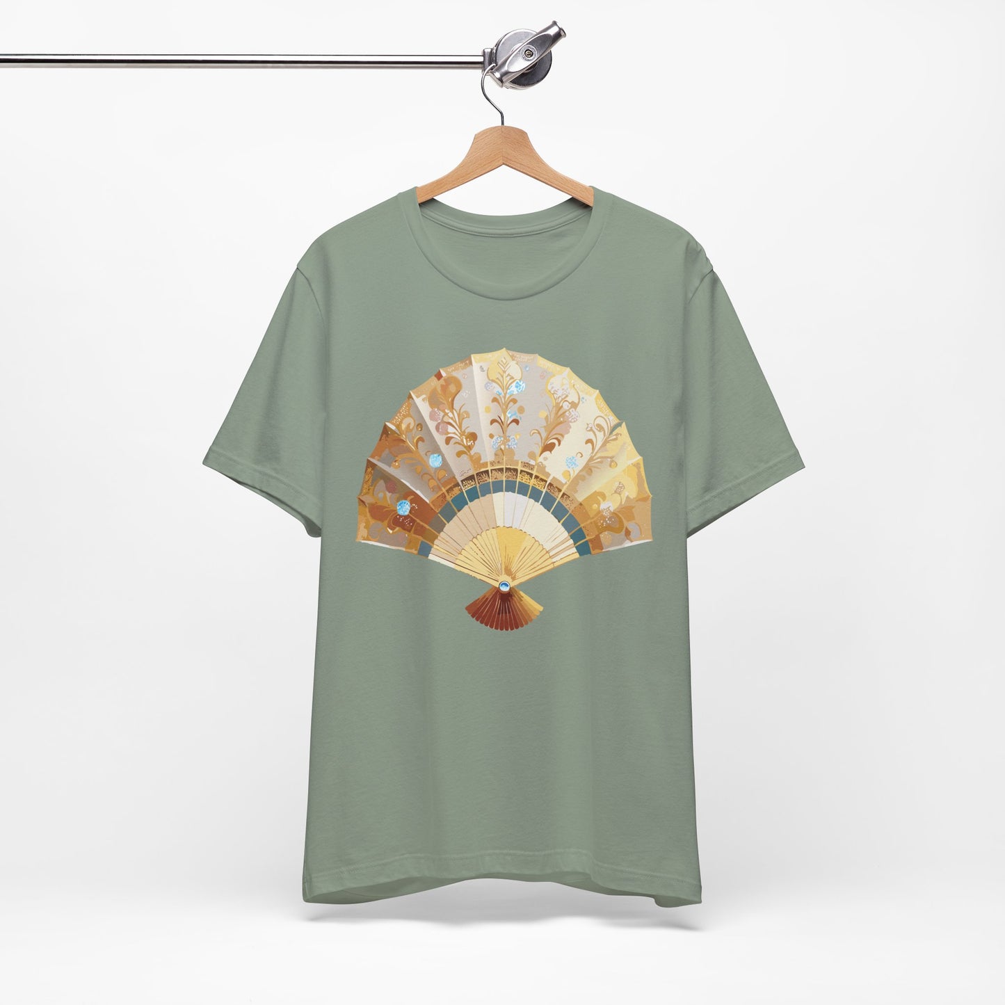 Fan shirt, Shirt with Fan, Tee Shirt with Gold Blower