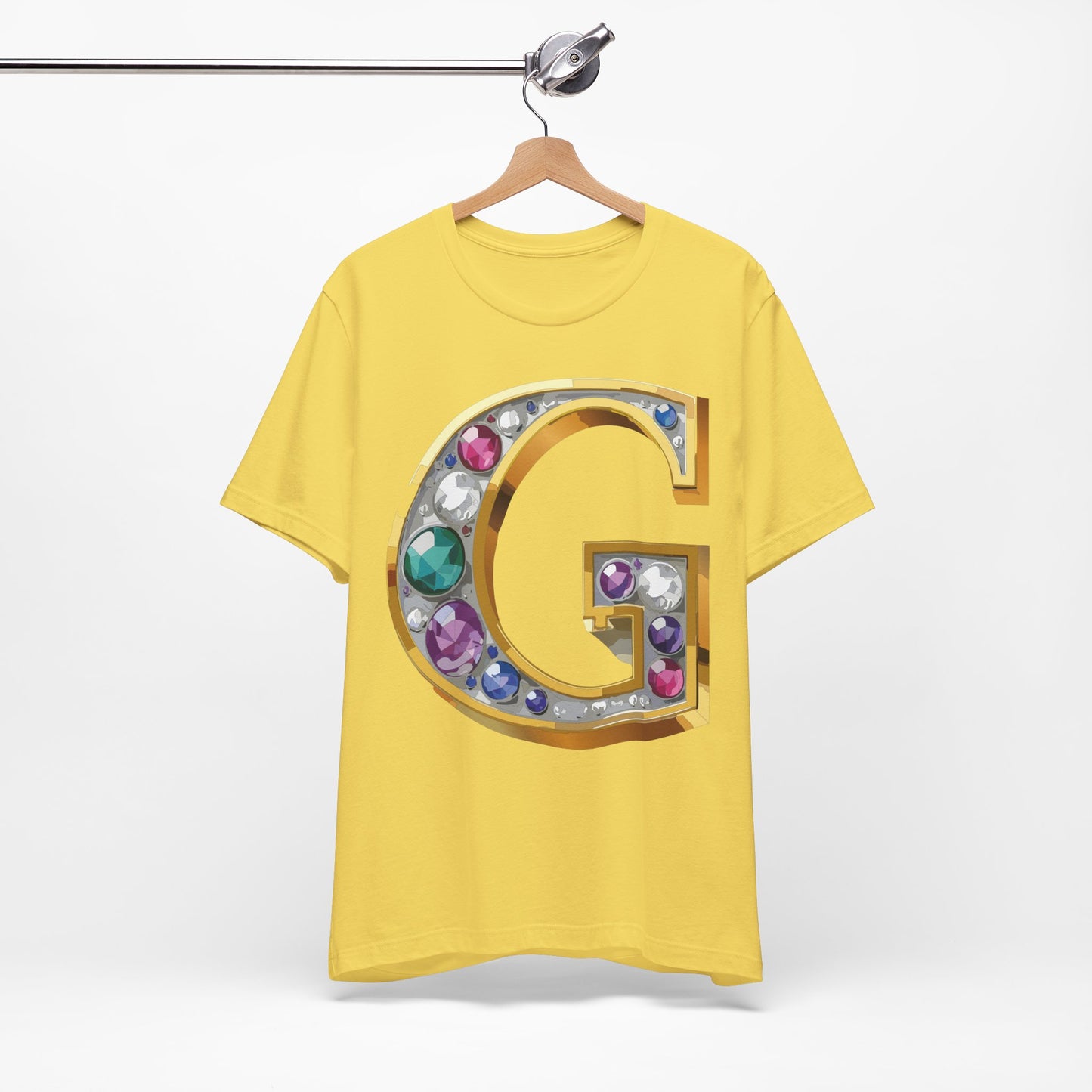 Letter Shirt, Shirt with Letters, Tee Shirt with Gold Letter, Shirt with Antique Letters