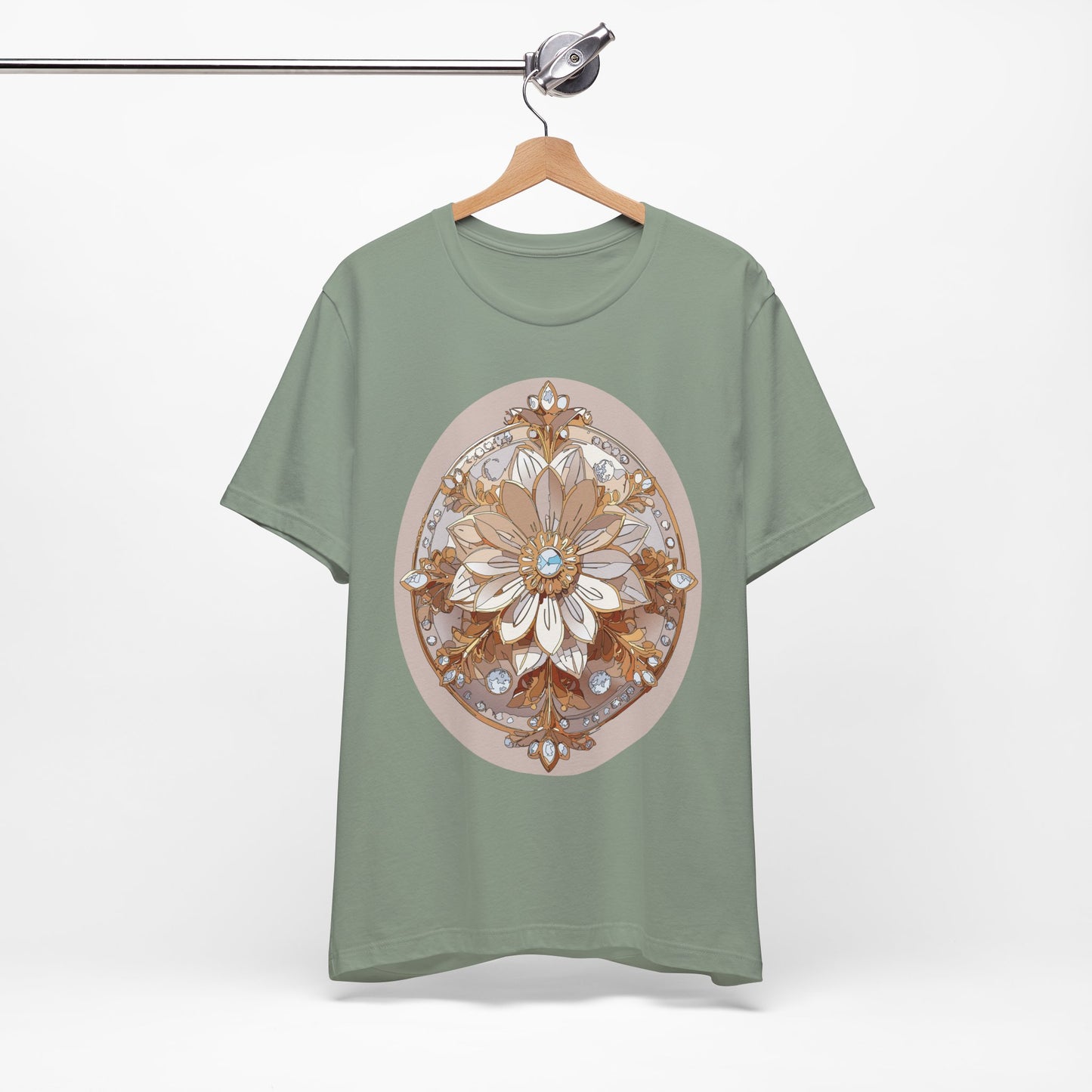 Floral Shirt, Flower Shirt, Tee Shirt with Antique Flower