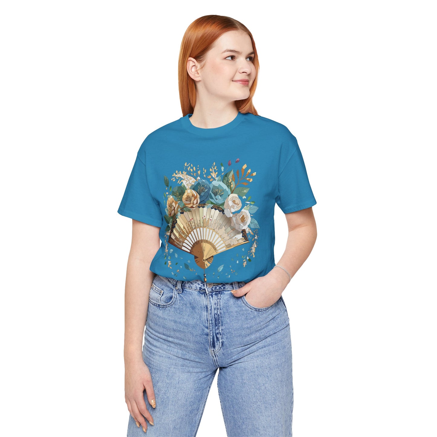 Fan shirt, Shirt with Fan, Tee Shirt with Gold Blower