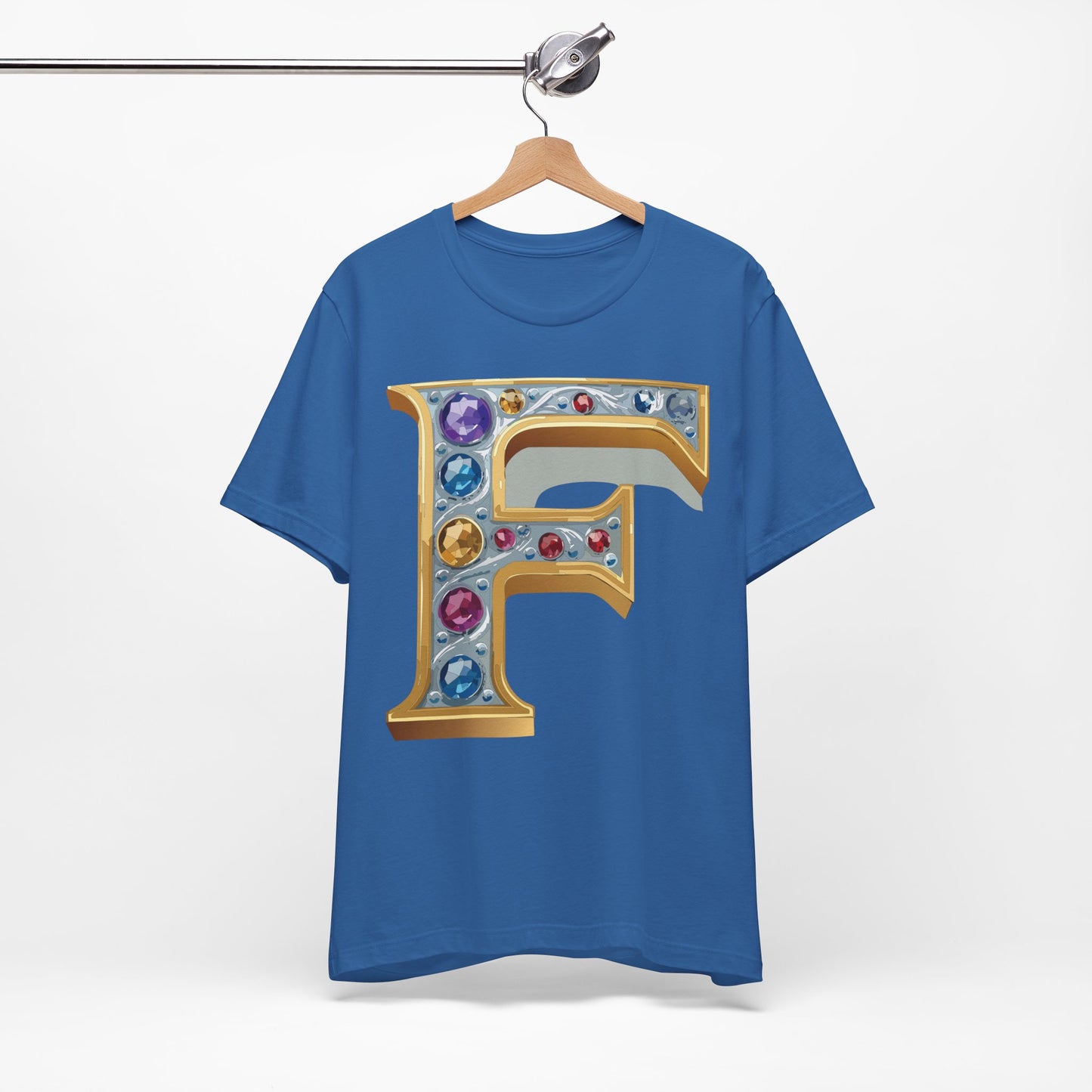 Letter Shirt, Shirt with Letters, Tee Shirt with Gold Letter, Shirt with Antique Letters