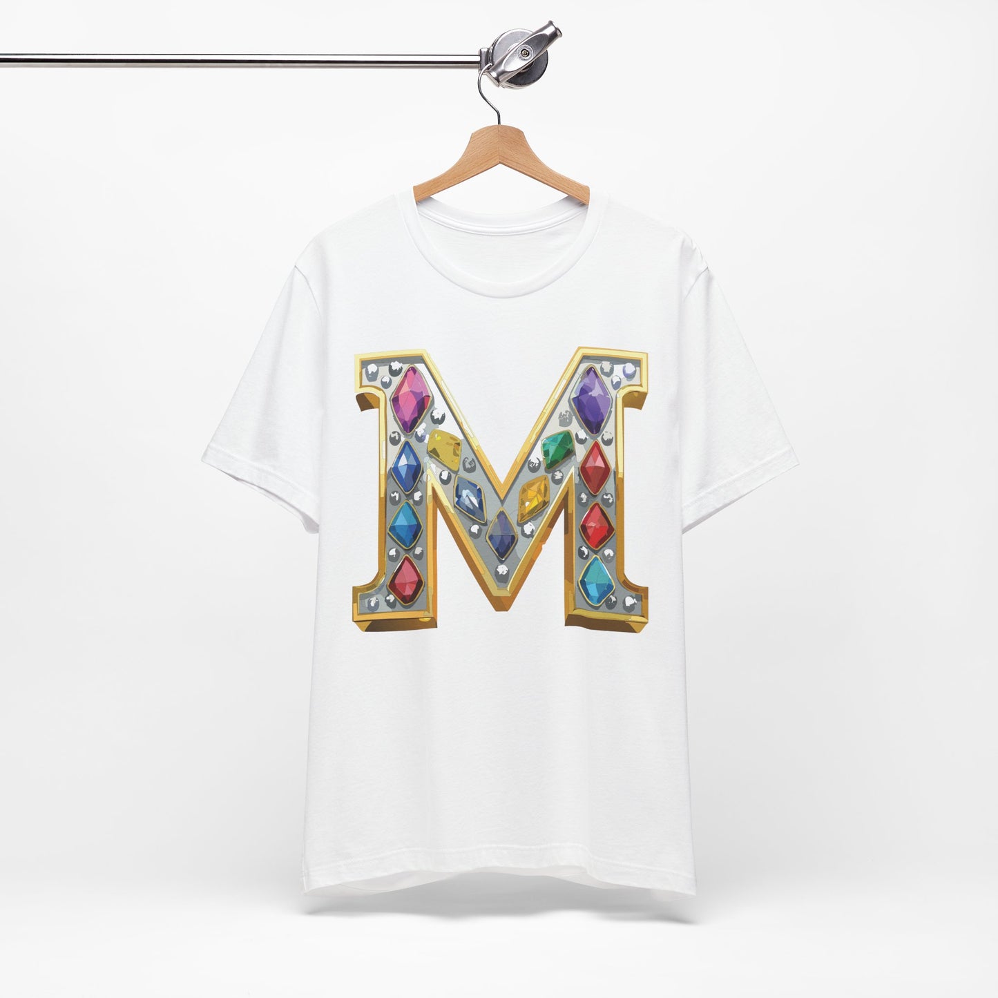 Letter Shirt, Shirt with Letters, Tee Shirt with Gold Letter, Shirt with Antique Letters