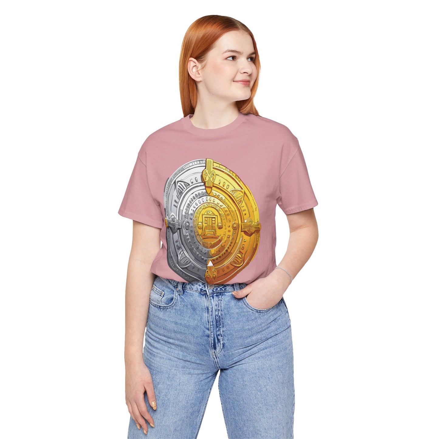 Coin Shirt, Shirt with Coin, Tee Shirt with Gold Coin, Shirt with Antique Coin