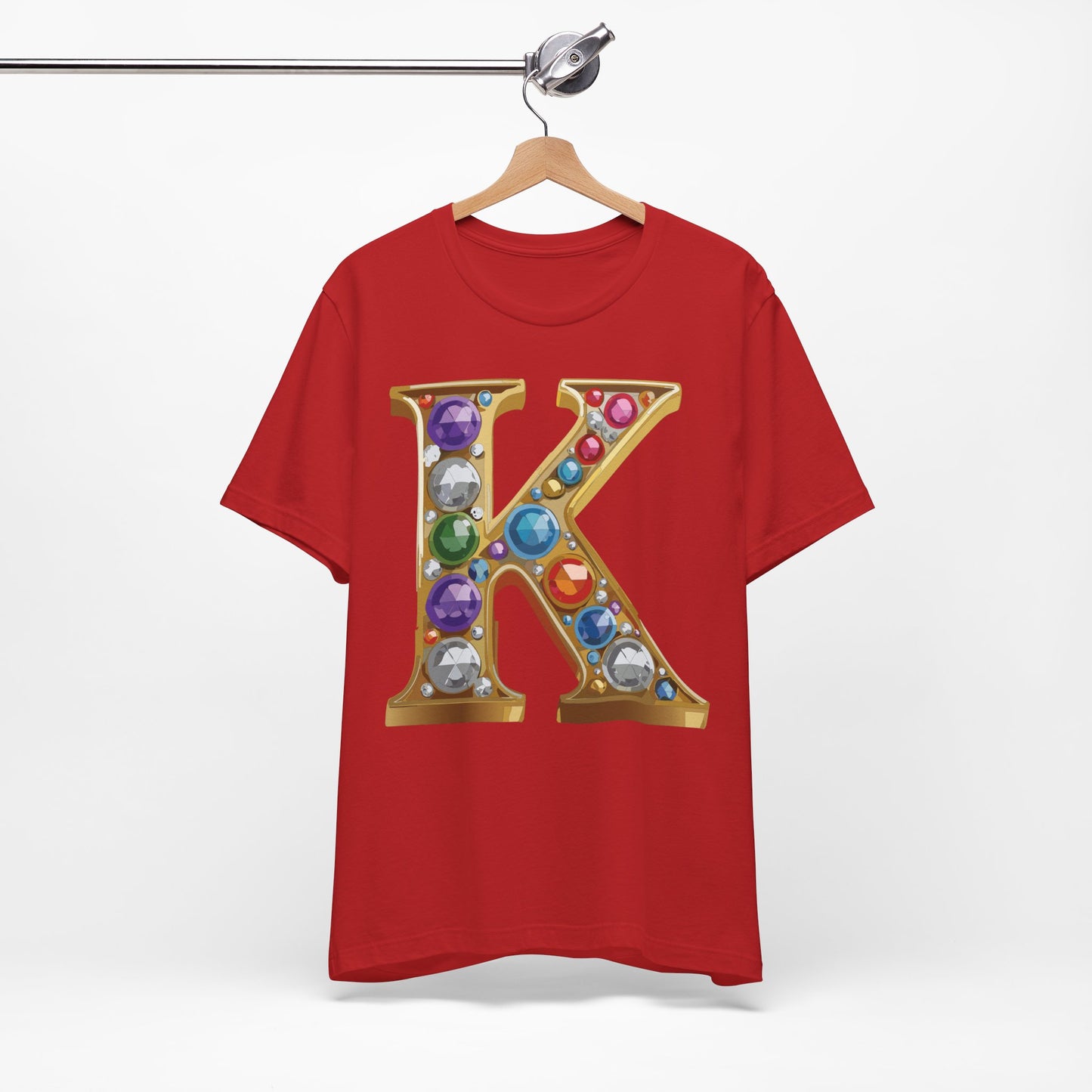 Letter Shirt, Shirt with Letters, Tee Shirt with Gold Letter, Shirt with Antique Letters