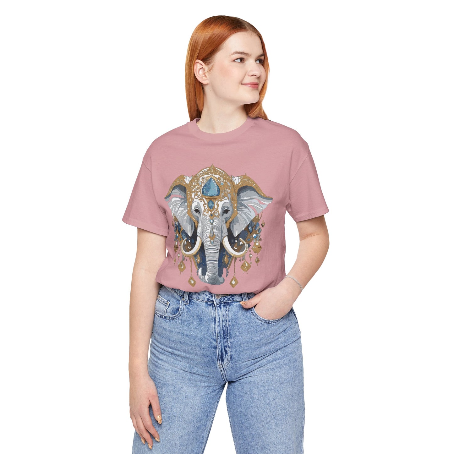 Animal Shirt, Shirt with Animal, Tee Shirt with Gold Animal Medal, Shirt with Antique Animal Medallion