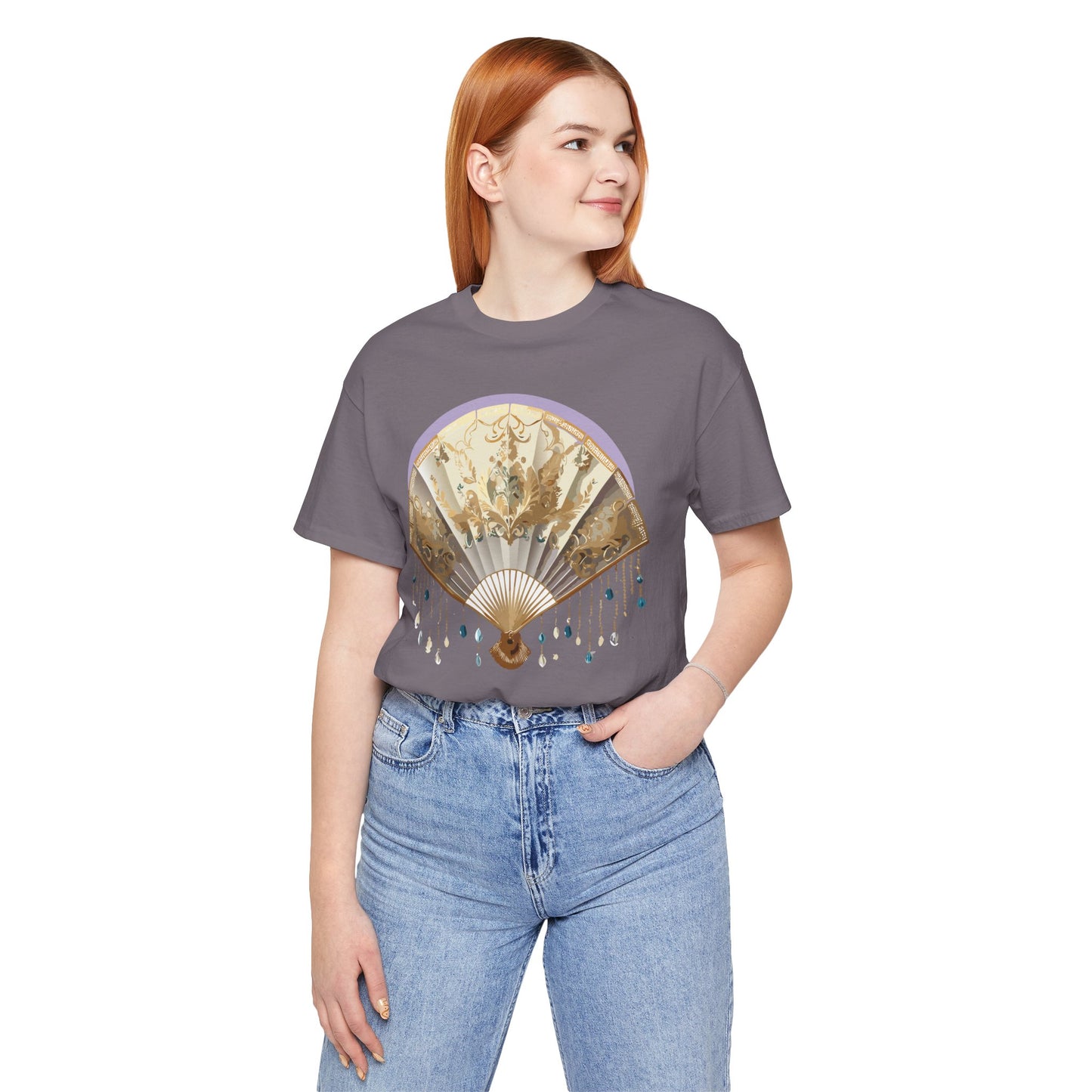 Fan shirt, Shirt with Fan, Tee Shirt with Gold Blower