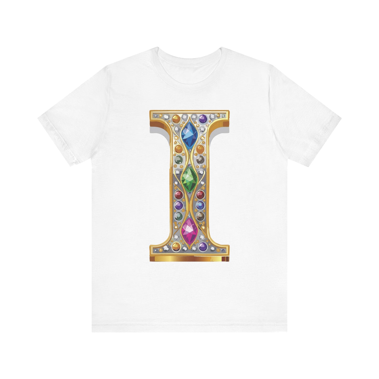 Letter Shirt, Shirt with Letters, Tee Shirt with Gold Letter, Shirt with Antique Letters