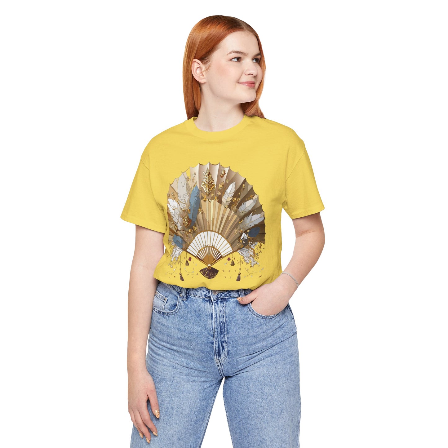 Fan shirt, Shirt with Fan, Tee Shirt with Gold Blower