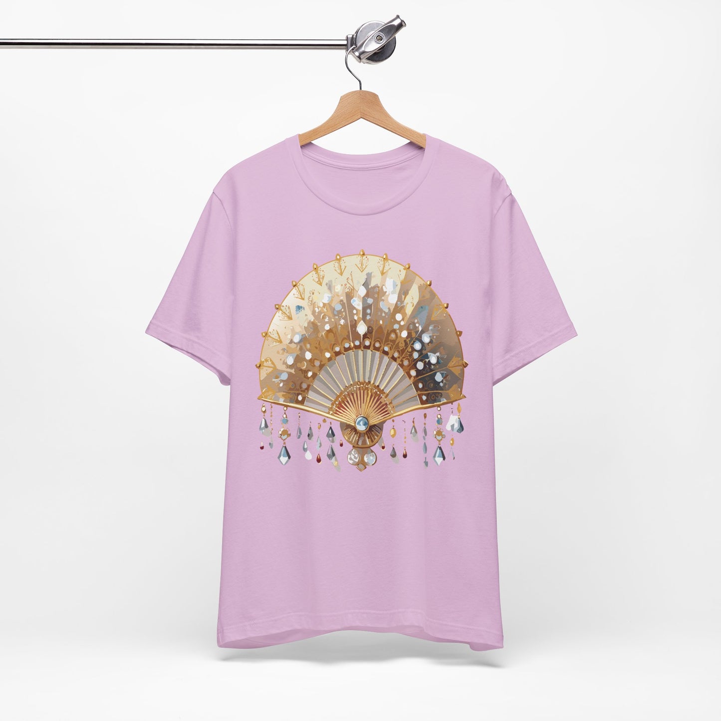 Fan shirt, Shirt with Fan, Tee Shirt with Gold Blower