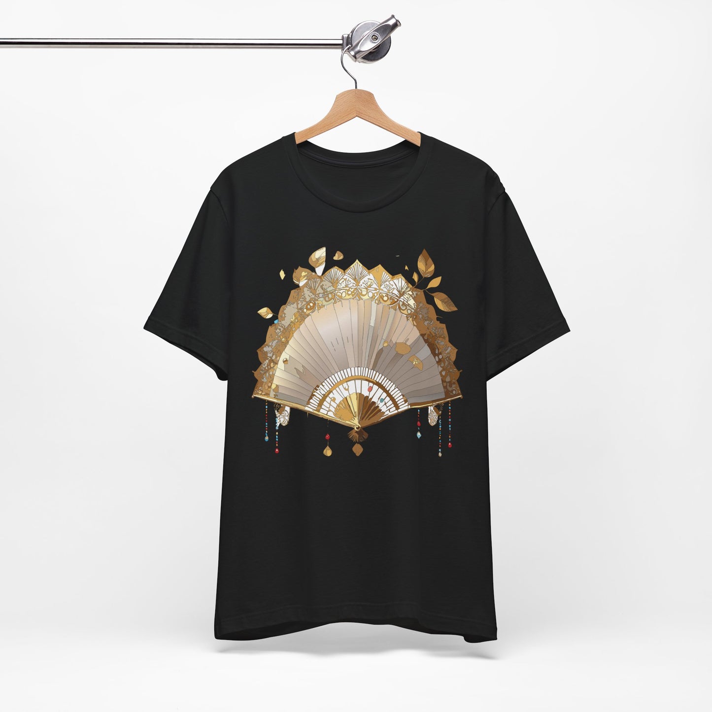 Fan shirt, Shirt with Fan, Tee Shirt with Gold Blower