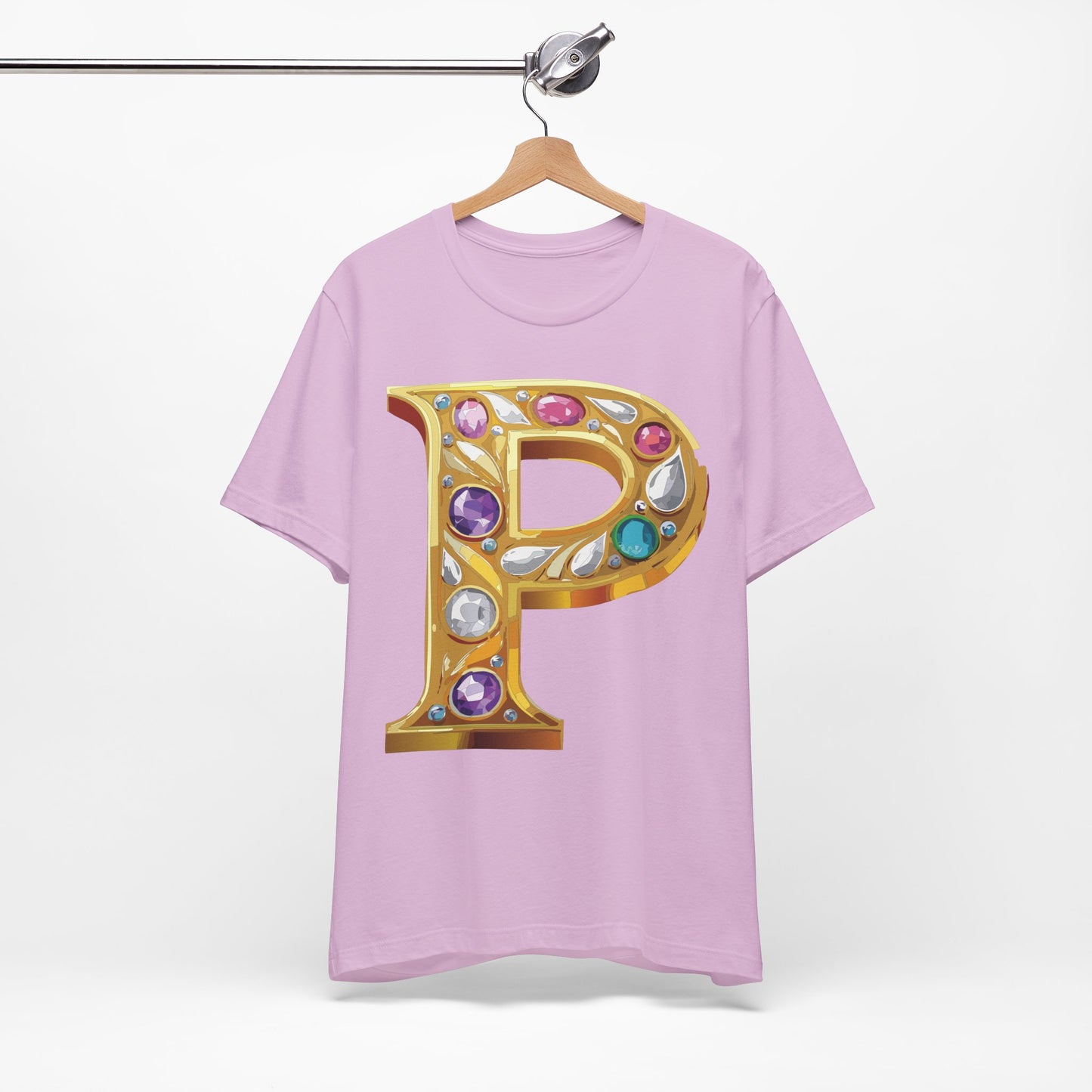 Letter Shirt, Shirt with Letters, Tee Shirt with Gold Letter, Shirt with Antique Letters