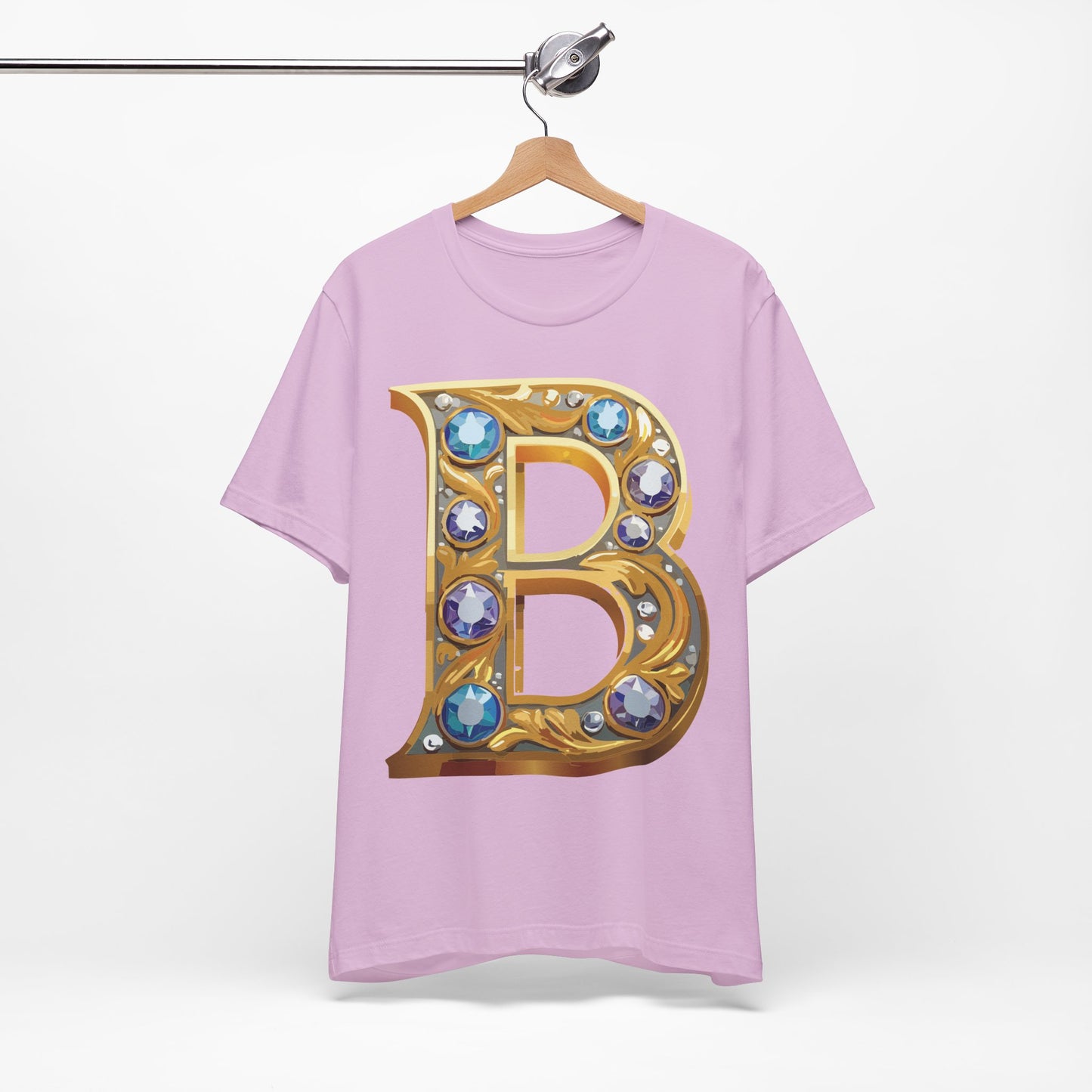 Letter Shirt, Shirt with Letters, Tee Shirt with Gold Letter, Shirt with Antique Letters