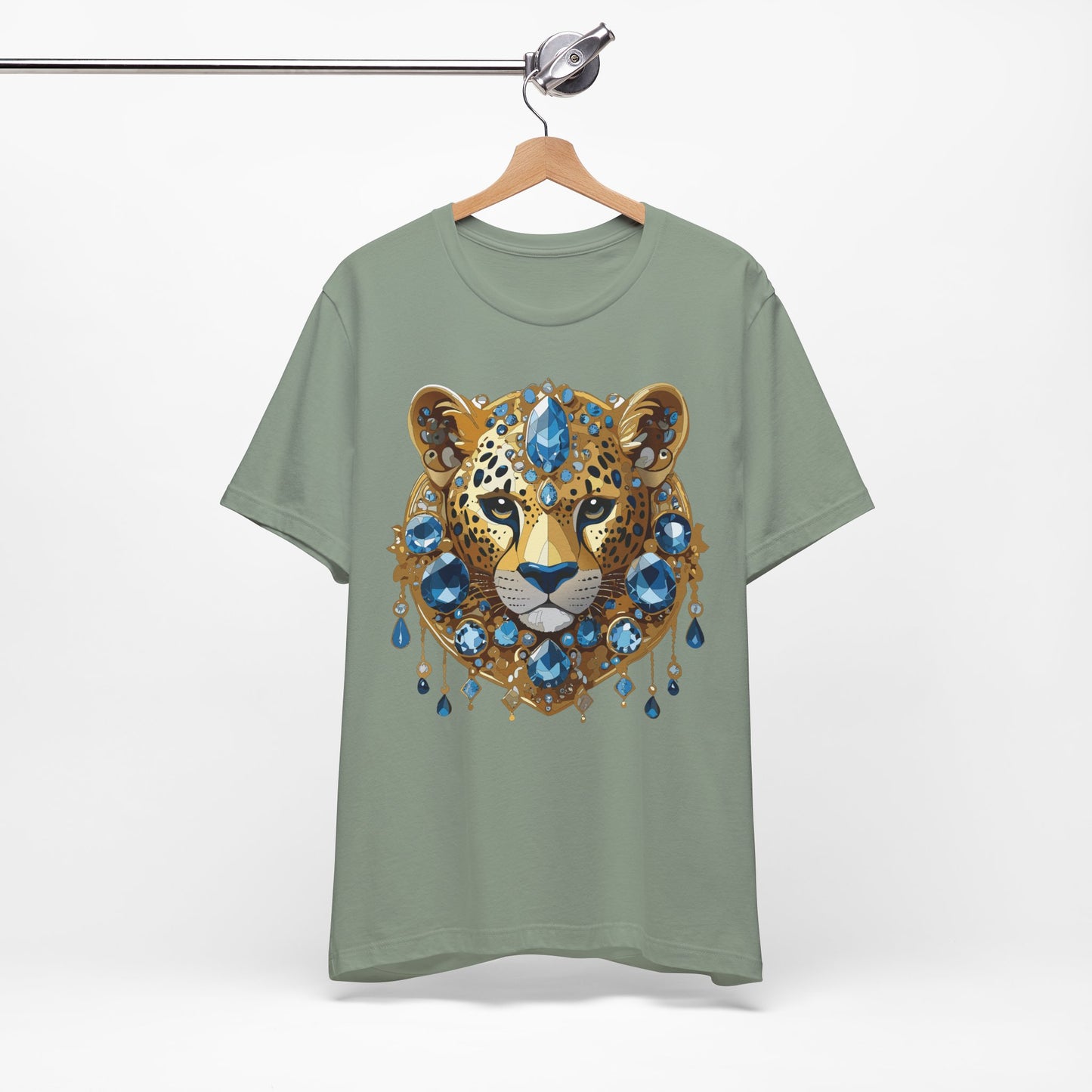 Animal Shirt, Shirt with Animal, Tee Shirt with Gold Animal Medal, Shirt with Antique Animal Medallion