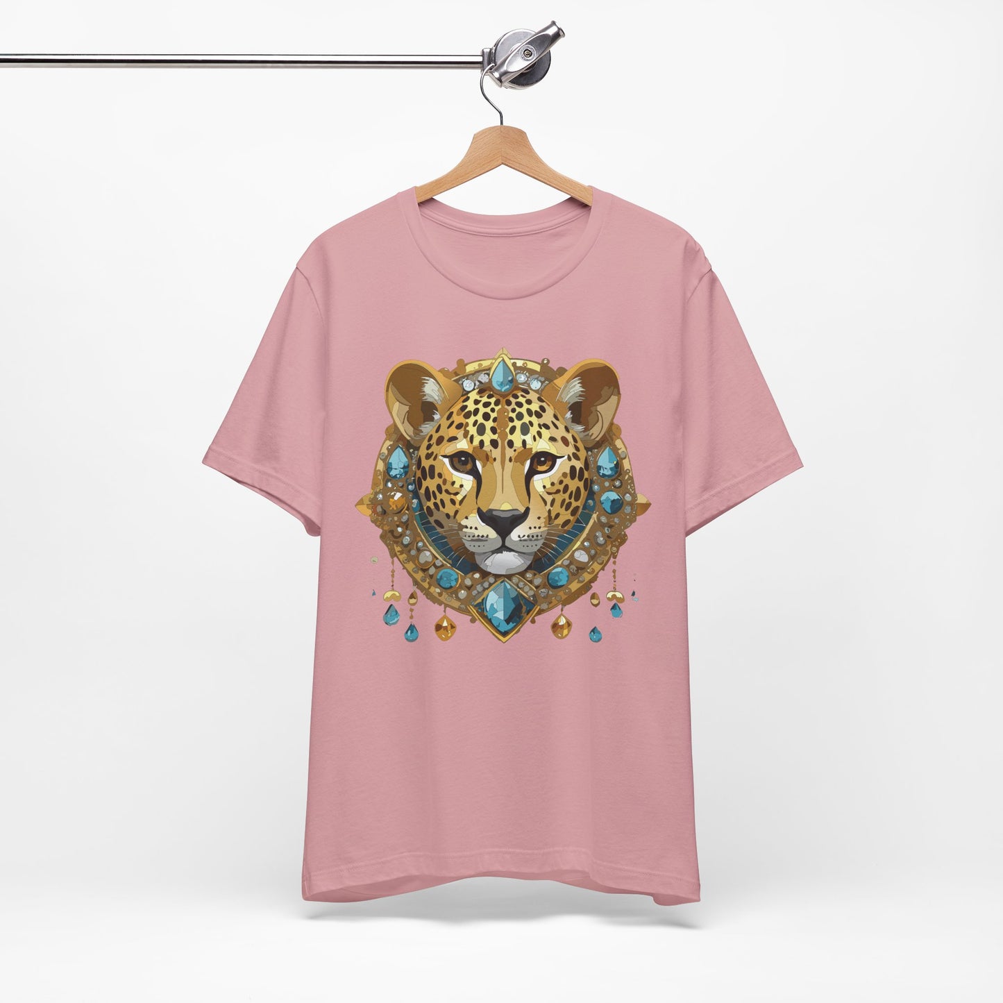 Animal Shirt, Shirt with Animal, Tee Shirt with Gold Animal Medal, Shirt with Antique Animal Medallion