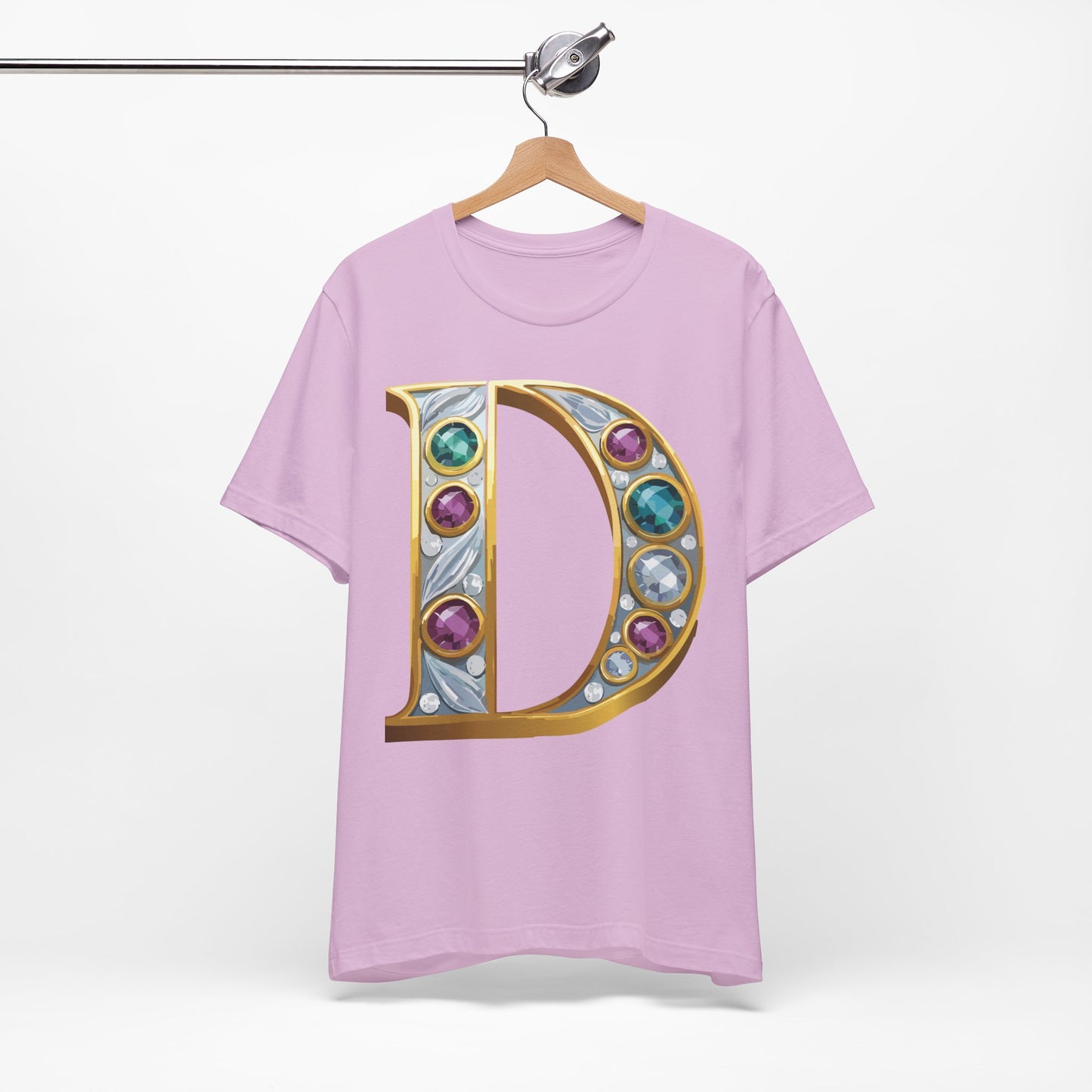 Letter Shirt, Shirt with Letters, Tee Shirt with Gold Letter, Shirt with Antique Letters