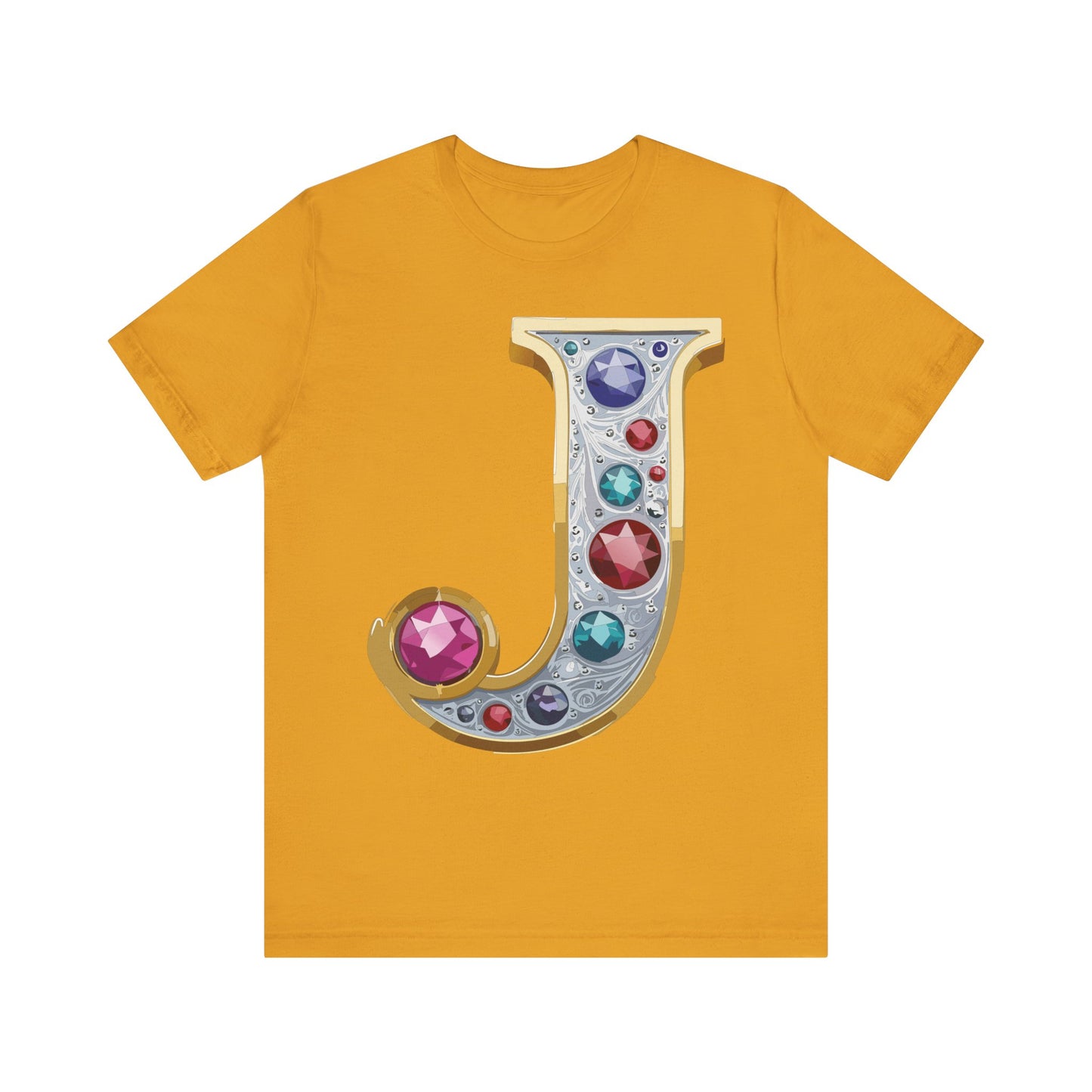 Letter Shirt, Shirt with Letters, Tee Shirt with Gold Letter, Shirt with Antique Letters