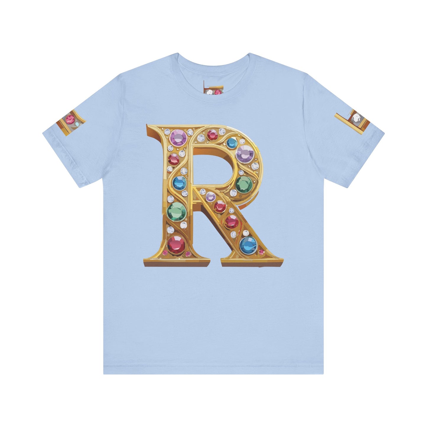 Letter Shirt, Shirt with Letters, Tee Shirt with Gold Letter, Shirt with Antique Letters